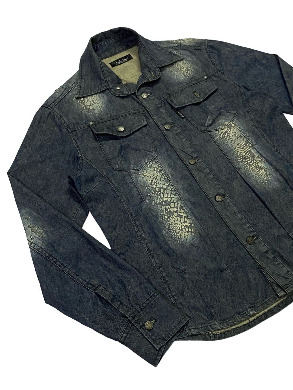 Tornado Mart Tornado Mart Snakeskin Printed Jeans Button Ups Shirt Size M / US 6-8 / IT 42-44 - 17 Thumbnail