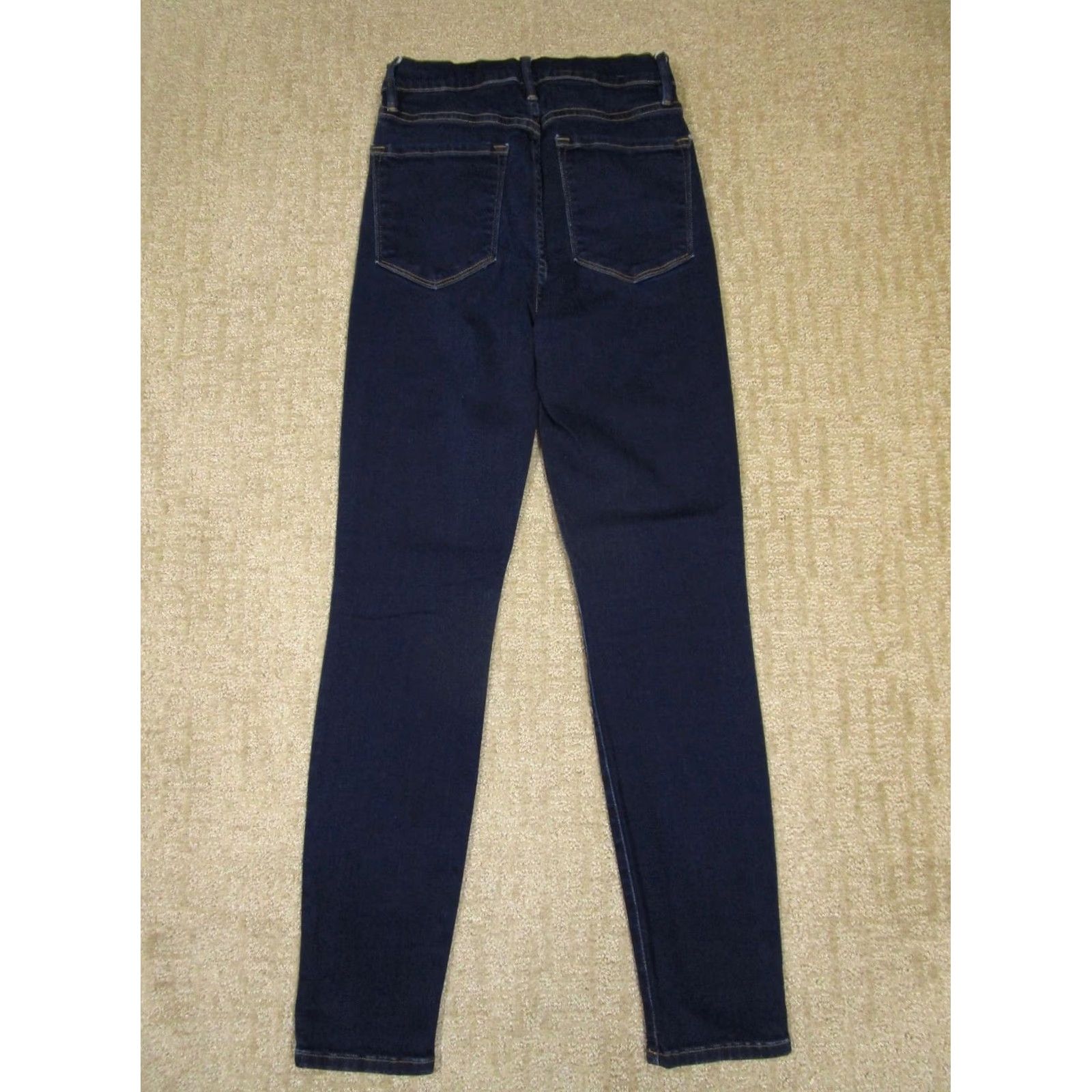 Frame FRAME Jeans Women 28 Blue High Rise Cigarette Pants Dark Wash Stretch Denim Jeans Size 28" / US 6 / IT 42 - 3 Thumbnail