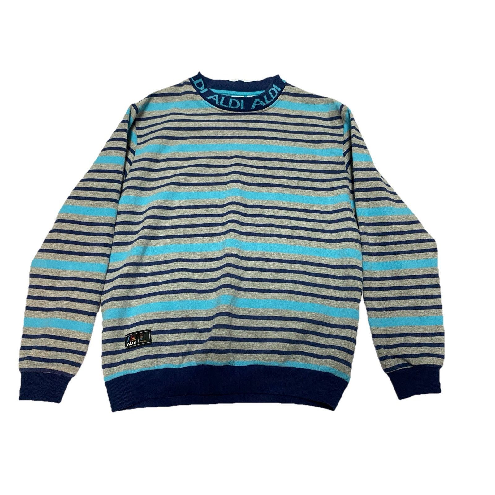 Other Aldi Sweatshirt Mens M Crewneck Stripes Retro Cuffs Size US M / EU 48-50 / 2 - 1 Thumbnail