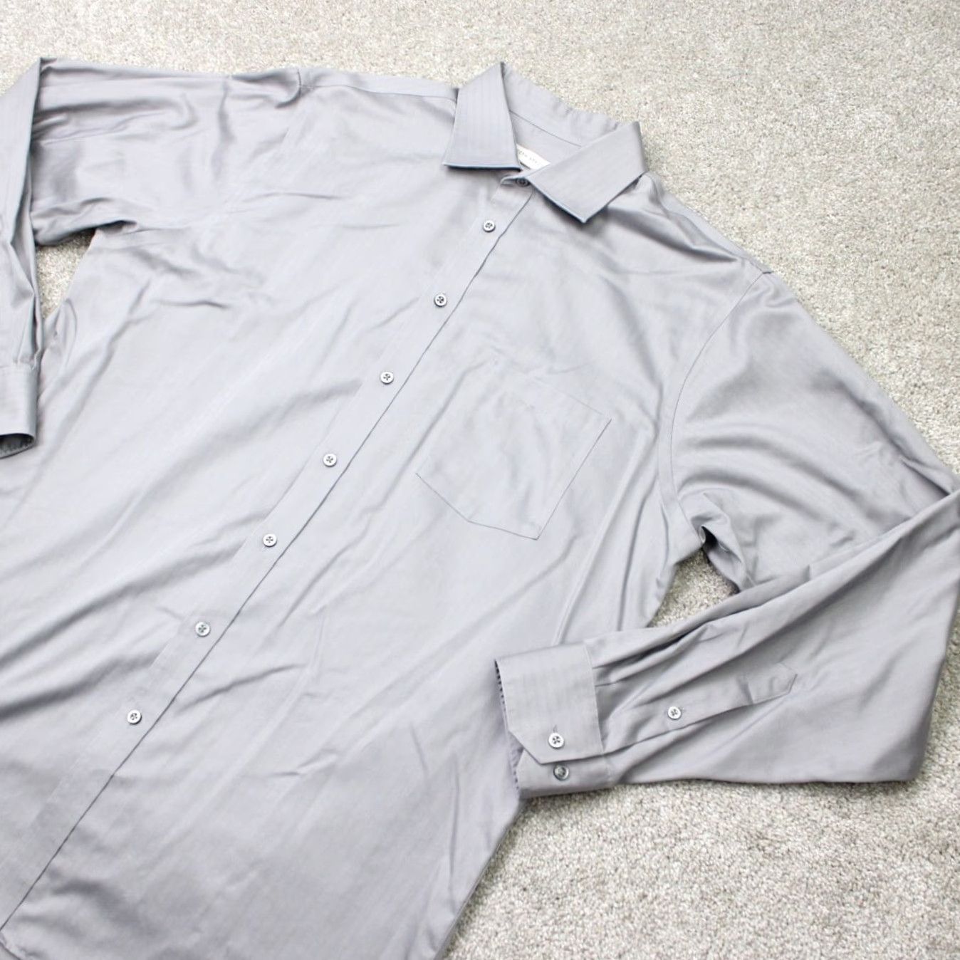 Joseph Abboud Joseph Abboud Shirt Mens 17, 36/37 Tall Gray Non-Iron Regular Fit Long Sleeve Size US XL / EU 56 / 4 - 3 Thumbnail