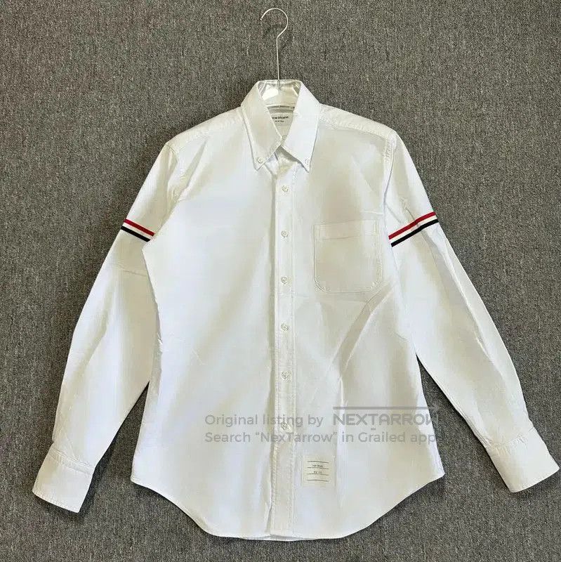 Thom Browne Thom Browne White Long Sleeve Shirt for Men . Size US XXL / EU 58 / 5 - 1 Thumbnail