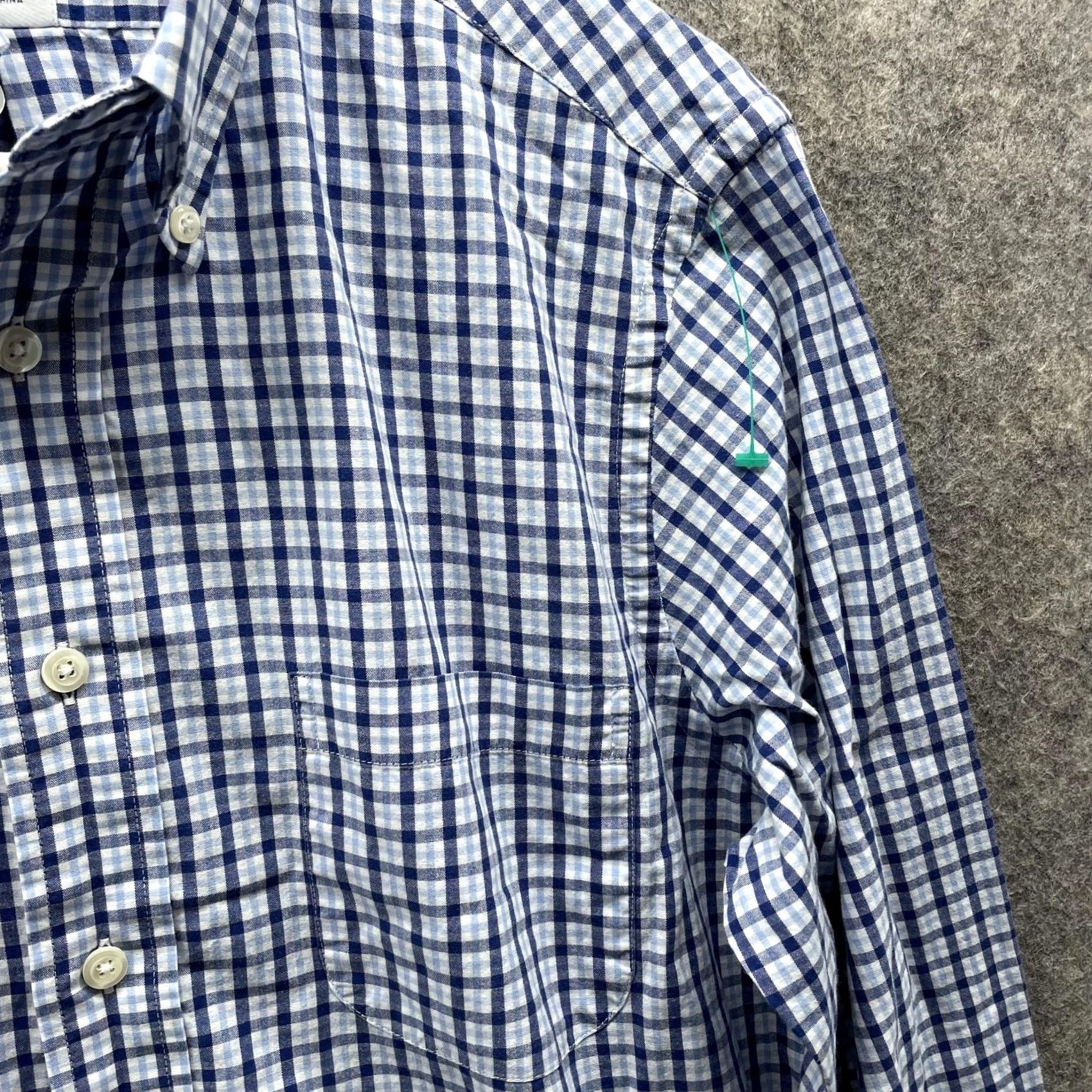 Brooks Brothers VINTAGE Brooks Brothers Shirt Men Small Check Blue Casual Button Down Regent Preppy 1818 Size US S / EU 44-46 / 1 - 4 Thumbnail