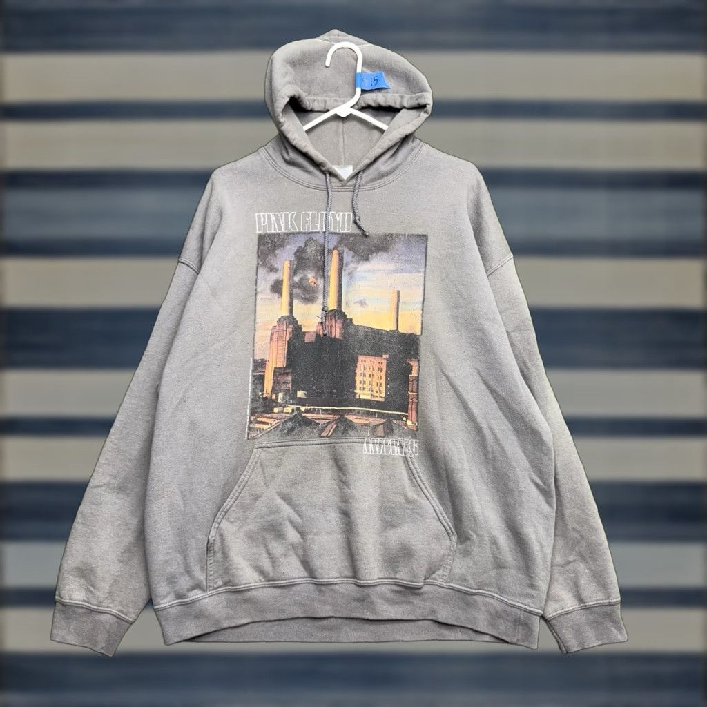 Vintage Pink Floyd Animals Hoodie Mens XL Graphic Fleece Grey Sweatshirt Casual Band y2k Size XL / US 12-14 / IT 48-50 - 1 Thumbnail