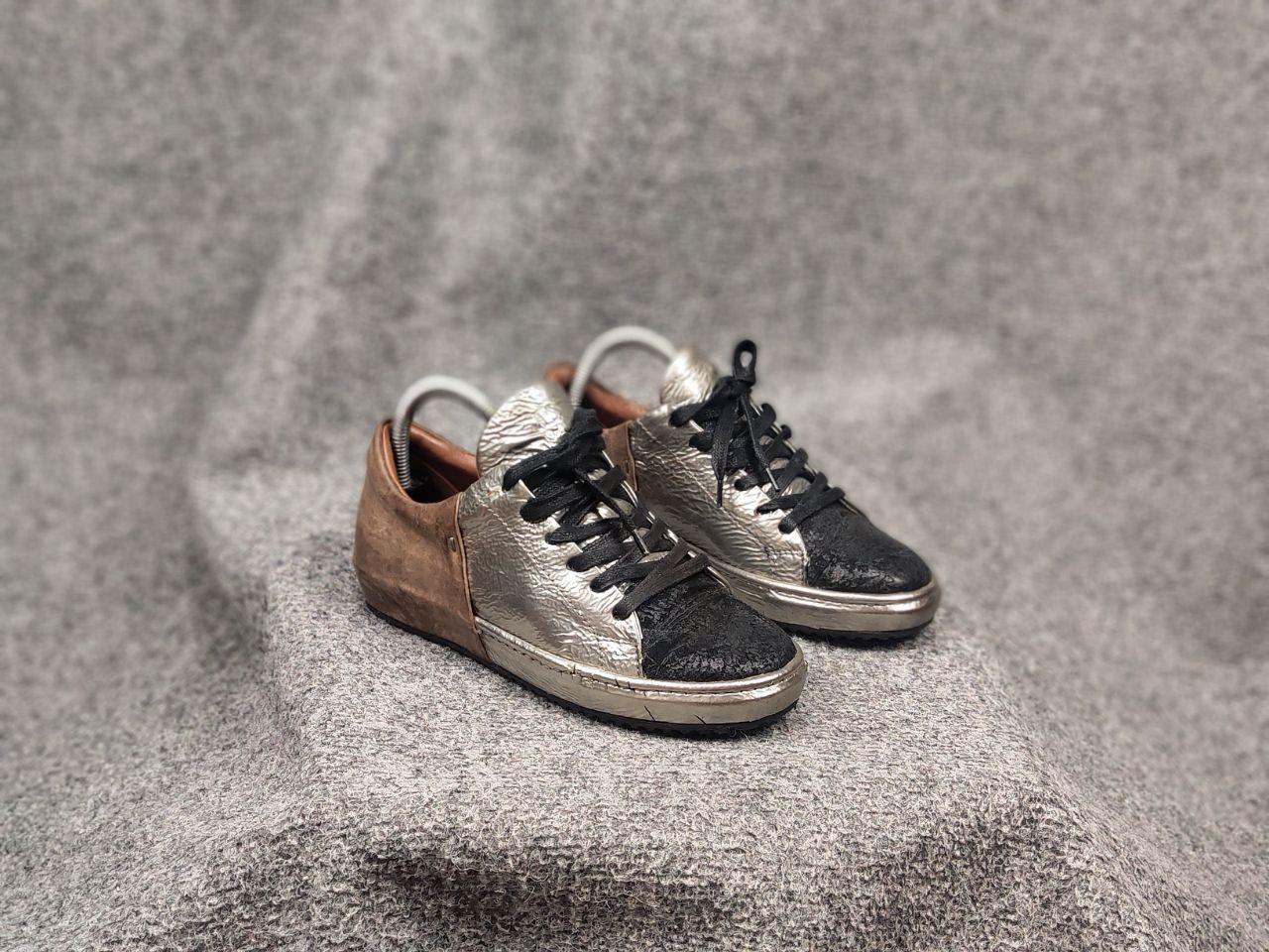 A.S.98 A.S.98 Airstep Design leather silver Low Lace Up Sneakers Size US 6 / IT 36 - 5 Thumbnail