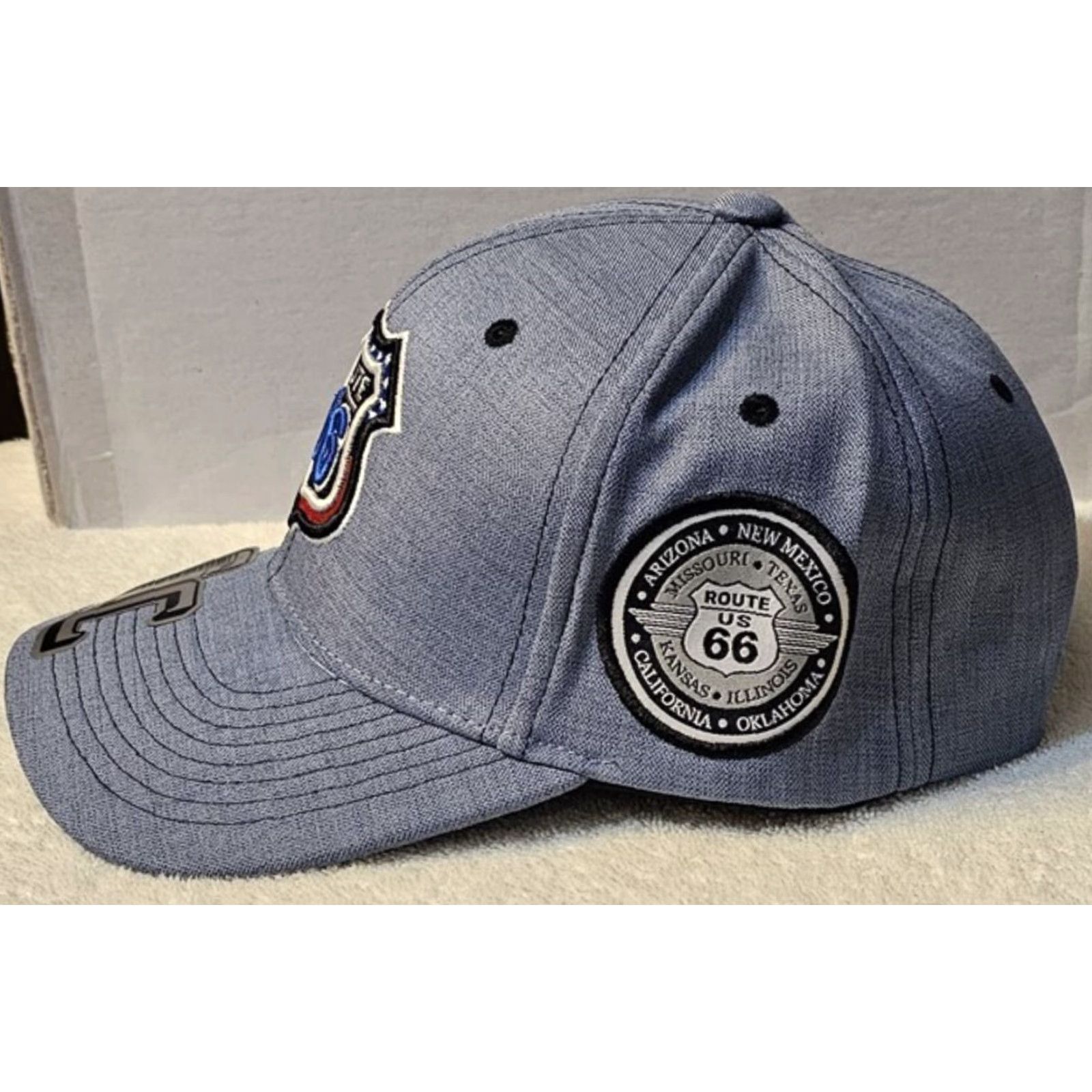 Route 66 ROUTE 66 USA UNITED STATES AMERICA HIGHWAY SNAPBACK BASEBALL CAP BLUE | Adjustable | Unbranded | Men | Polyester Size ONE SIZE - 2 Thumbnail