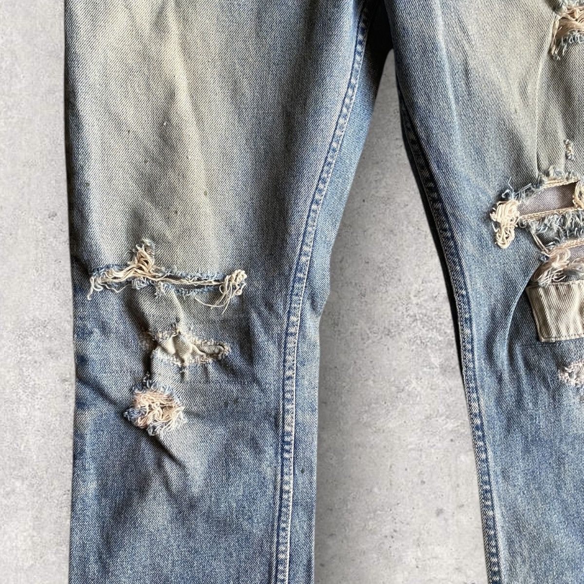 N.Hoolywood N.Hoolywood Distress Bootcut Stretch Denim Size US 30 / EU 46 - 3 Thumbnail