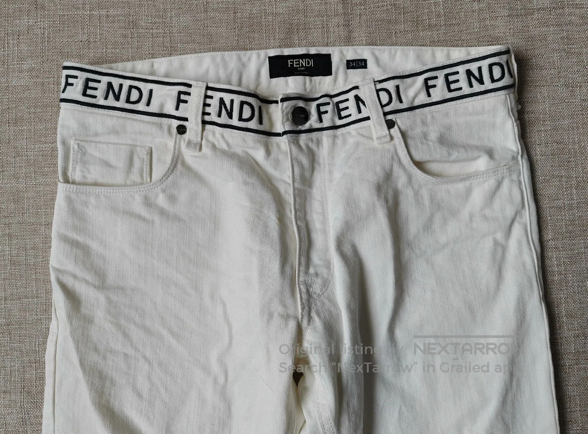 Fendi Fendi Men's White Casual Jeans. Size US 34 / EU 50 - 2 Thumbnail
