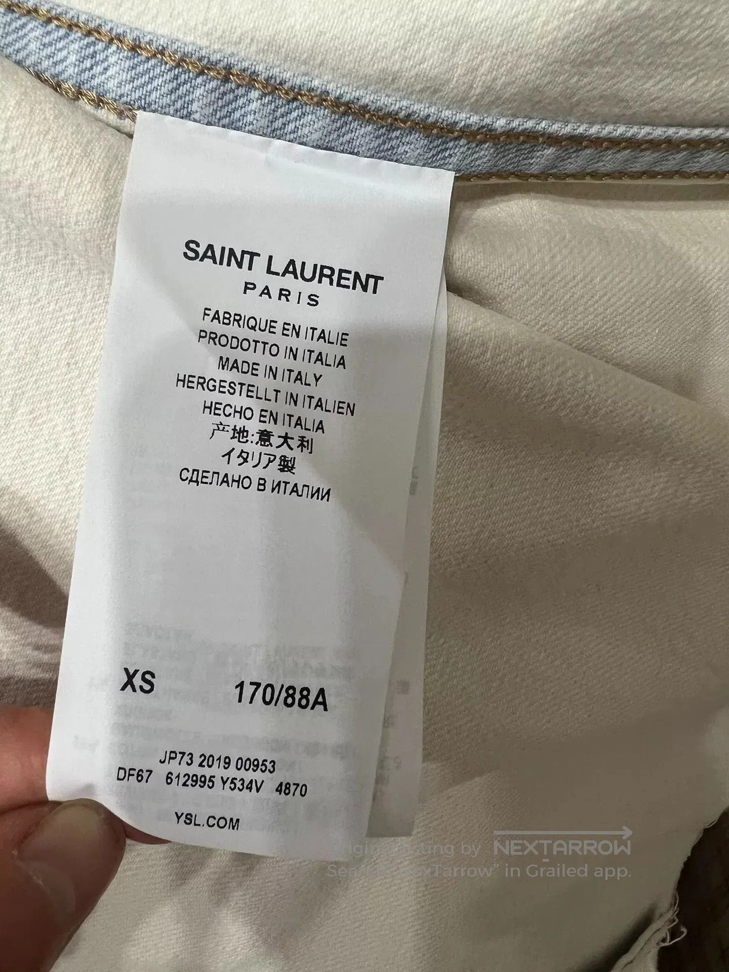 Saint Laurent Paris Saint Laurent White Denim Shirt. Size XS / US 0-2 / IT 36-38 - 5 Thumbnail