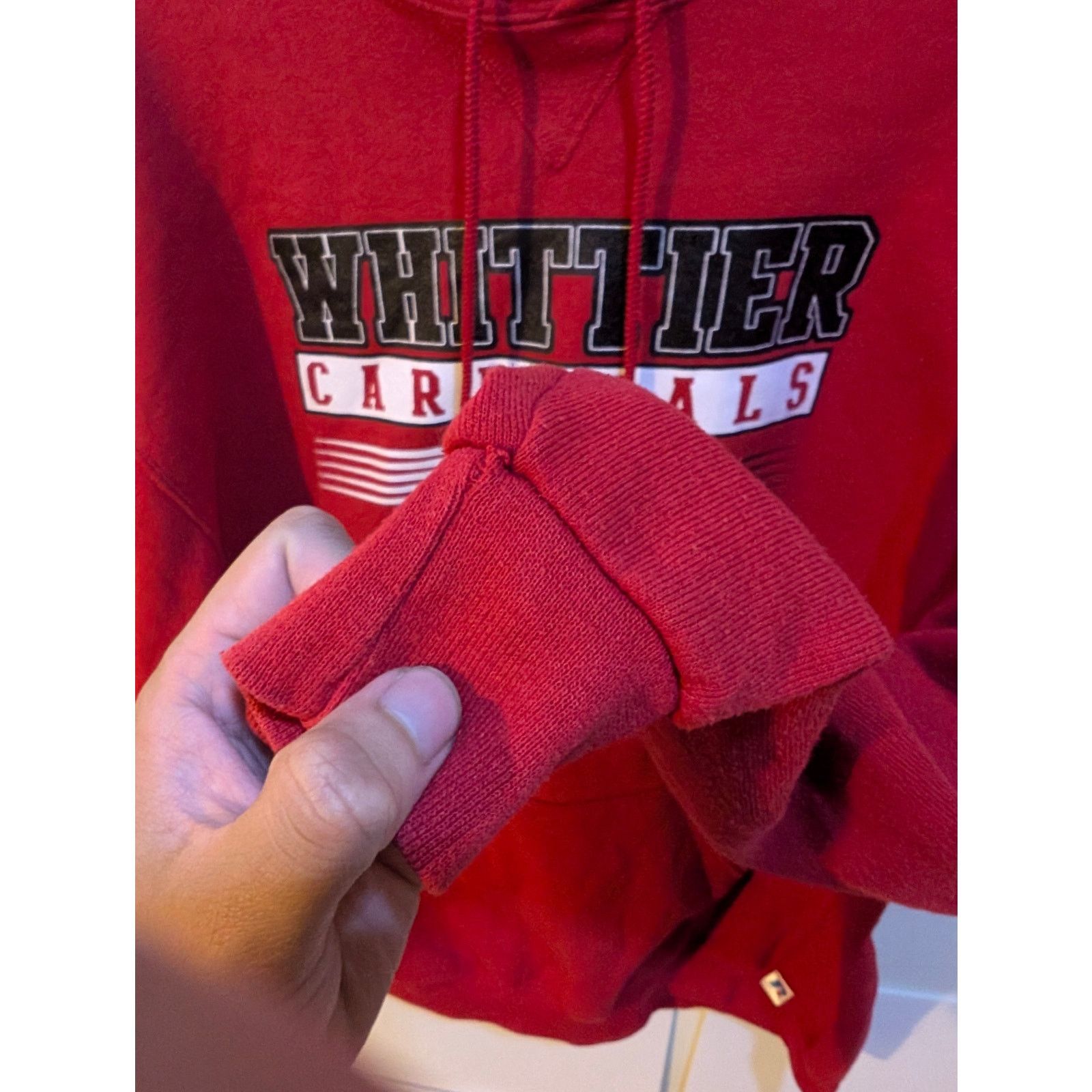 Russell Athletic Vintage Whittier Cardinals High School Russell Y2K Hoodie XL Size US XL / EU 56 / 4 - 4 Thumbnail