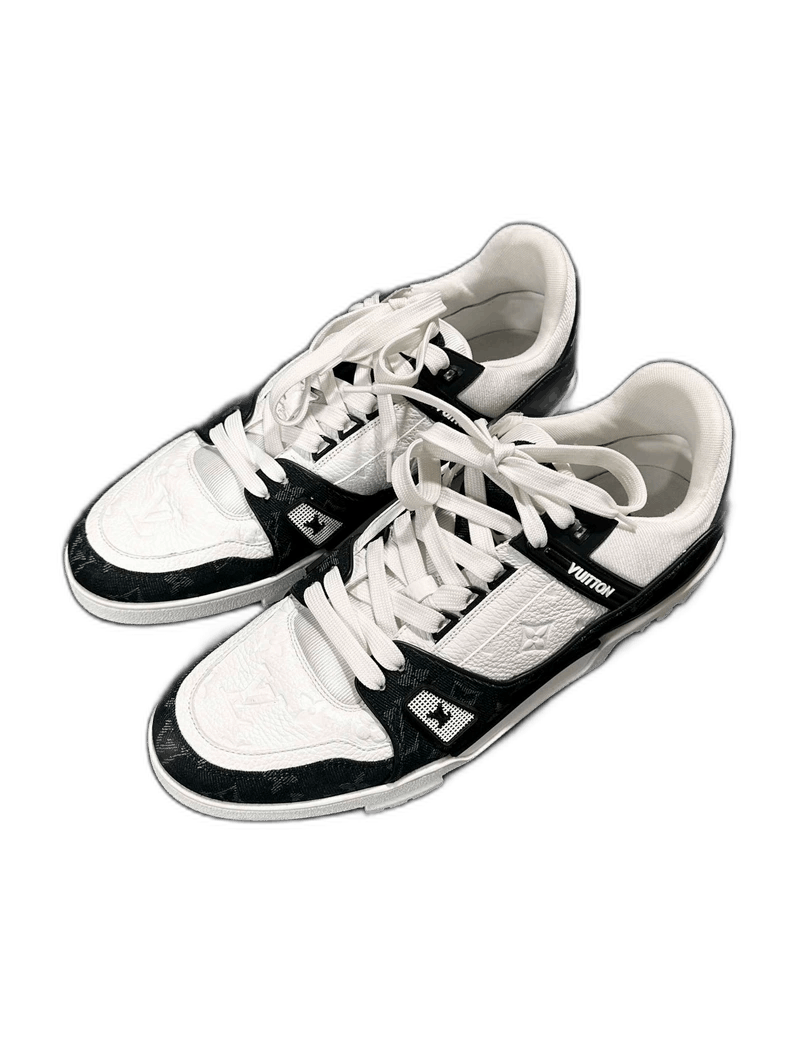 Louis Vuitton Black and White Panda Trainer Shoes-yf Size US 11 / EU 44 - 1 Thumbnail