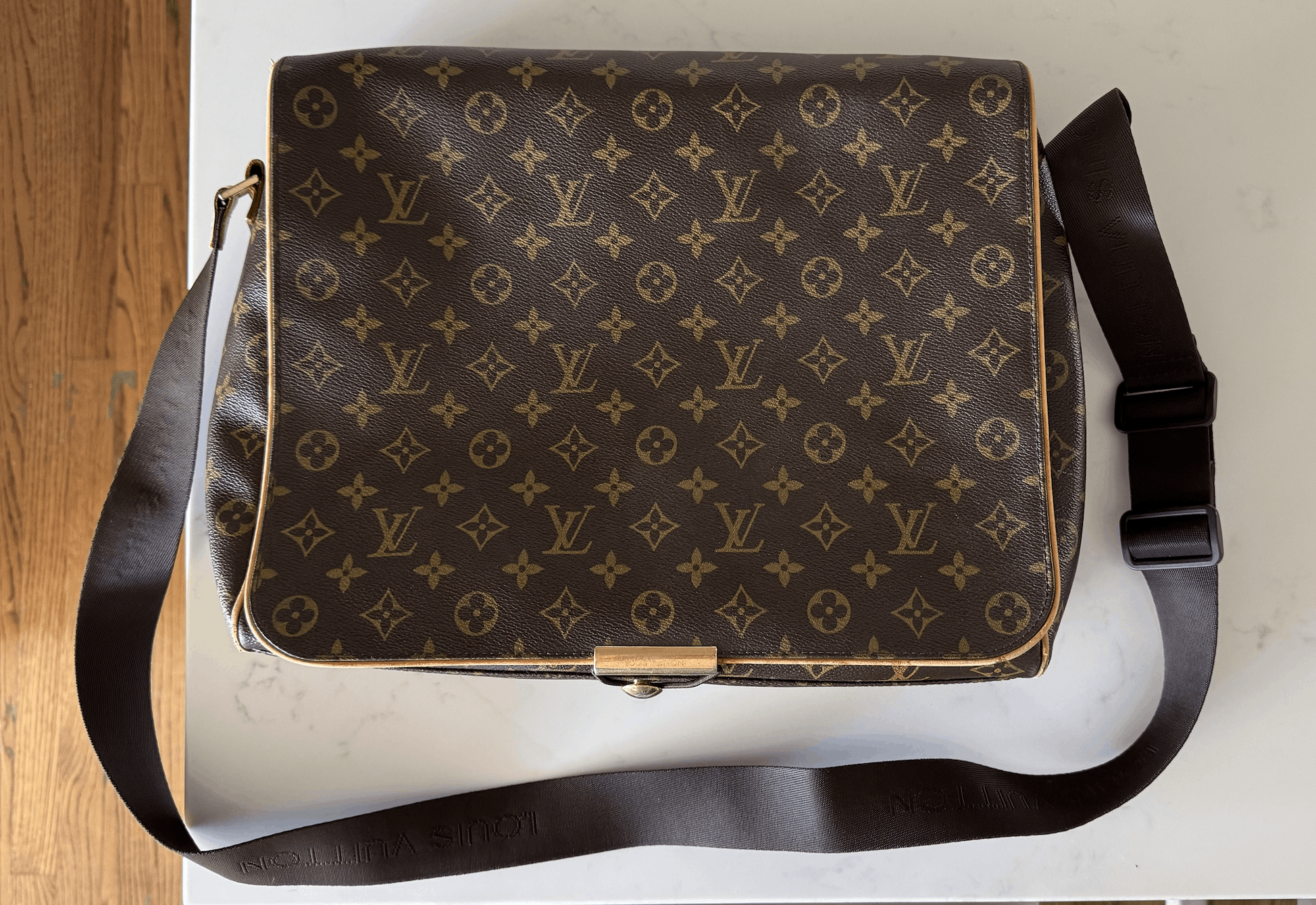 Louis Vuitton Abbesses Messenger Bag, Crossbody in Brown, Men's