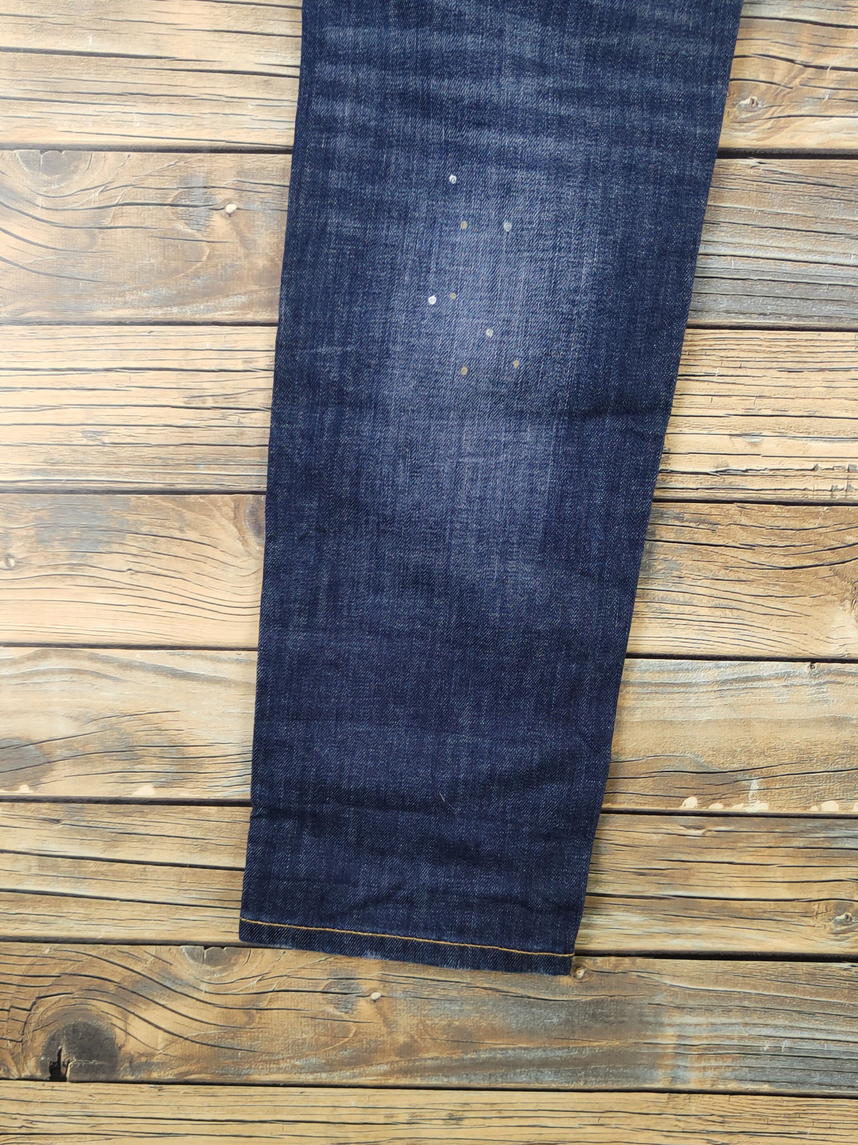 Japanese Brand Uniqlo Dark Blue Distressed Ripped denim Jeans #W1834 Size US 30 / EU 46 - 9 Thumbnail