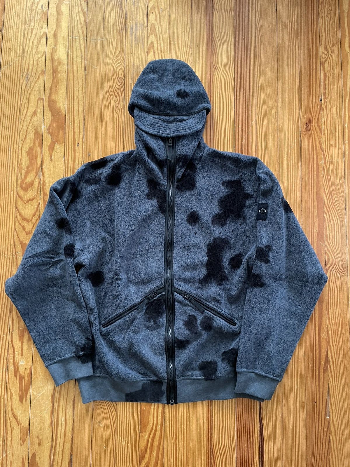 Stone Island Stone Island Hand Coloring Fleece Zip Hoodie Sniper Mask Size US L / EU 52-54 / 3 - 1 Thumbnail