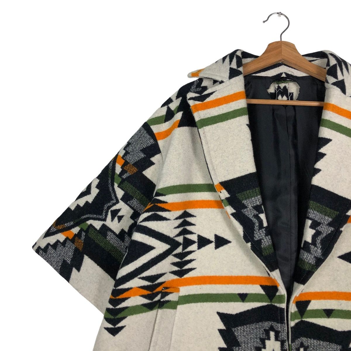 Japanese Brand × Vintage 🔥VINTAGE NAVAJO NATIVE AZTEC WOOL JACKET DOUBLE BREAST Size US M / EU 48-50 / 2 - 7 Thumbnail
