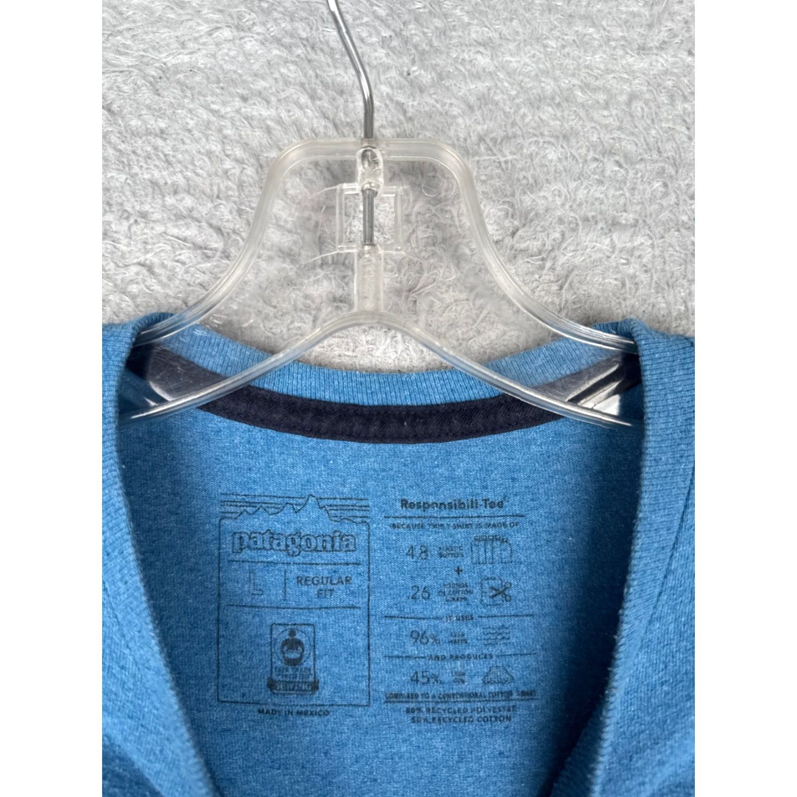 Patagonia Patagonia Shirt Men Large Blue Short Sleeve Crew Neck Polyester Blend READ Size US L / EU 52-54 / 3 - 7 Thumbnail