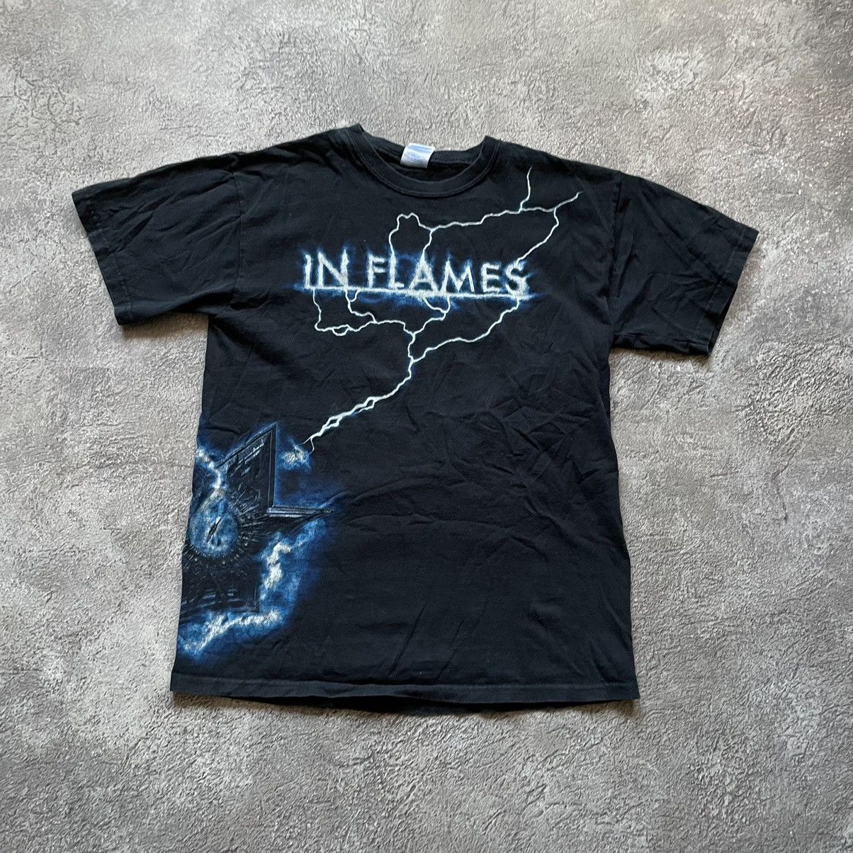Vintage Vintage Y2K In Flames Band Graphic Tee Grunge Streetwear M Size US M / EU 48-50 / 2 - 3 Thumbnail