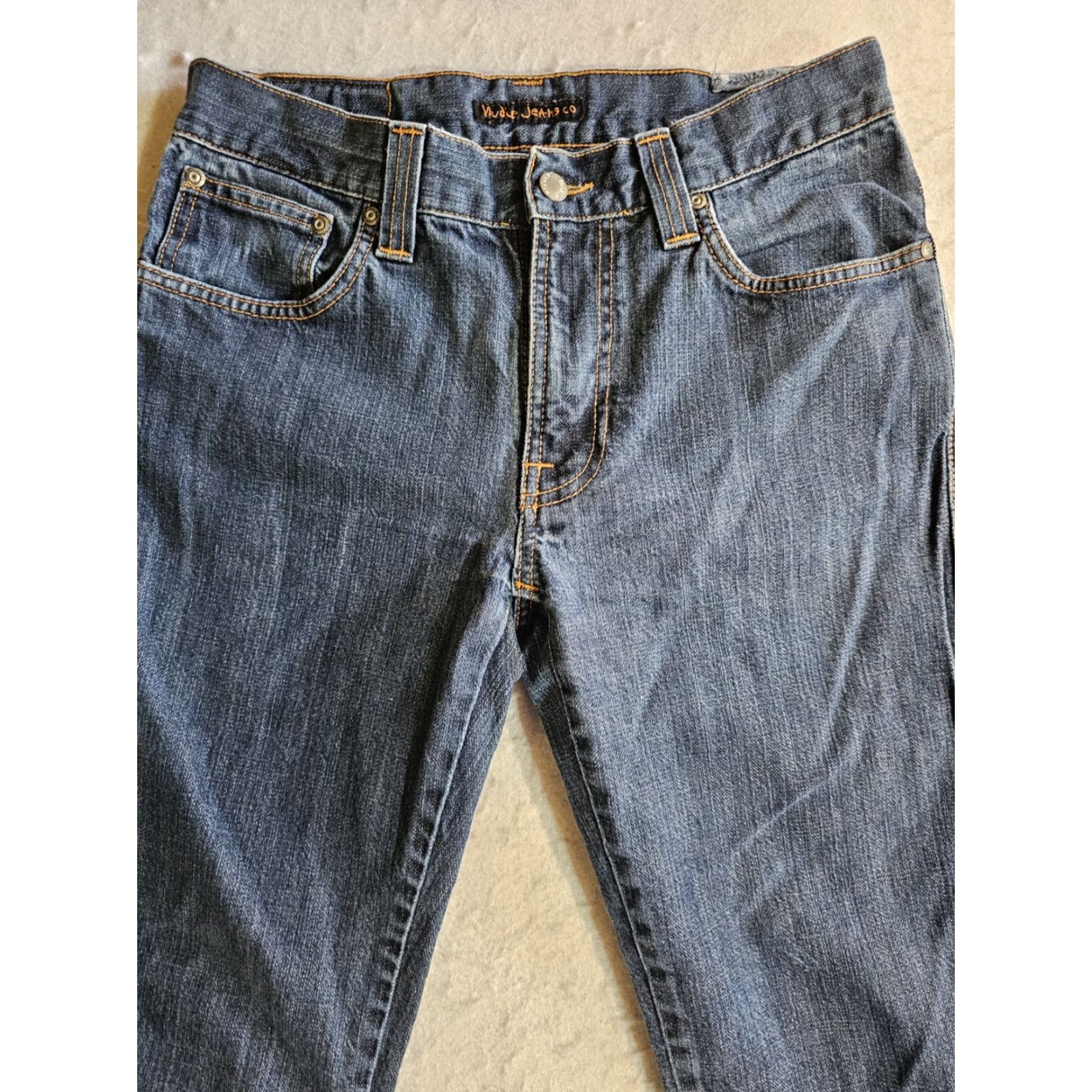 Nudie Jeans Nudie Jeans Slim Jim Straight Jeans Men 34x32 Slimming Raw Denim Blue 90s Mens Size US 32 / EU 48 - 3 Thumbnail
