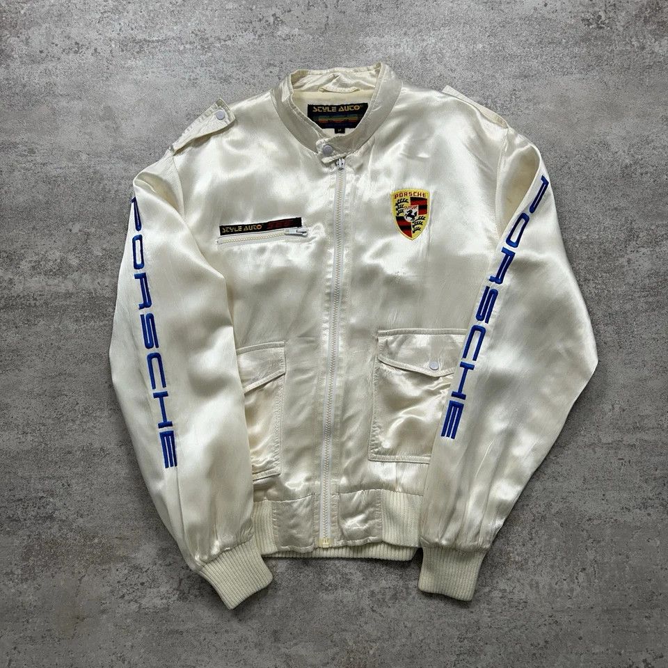 Porsche Design × Vintage PORSCHE STYLE AUTO SATIN JACKET EMBROIDERED LOGO SIZE M Size US M / EU 48-50 / 2 - 2 Thumbnail