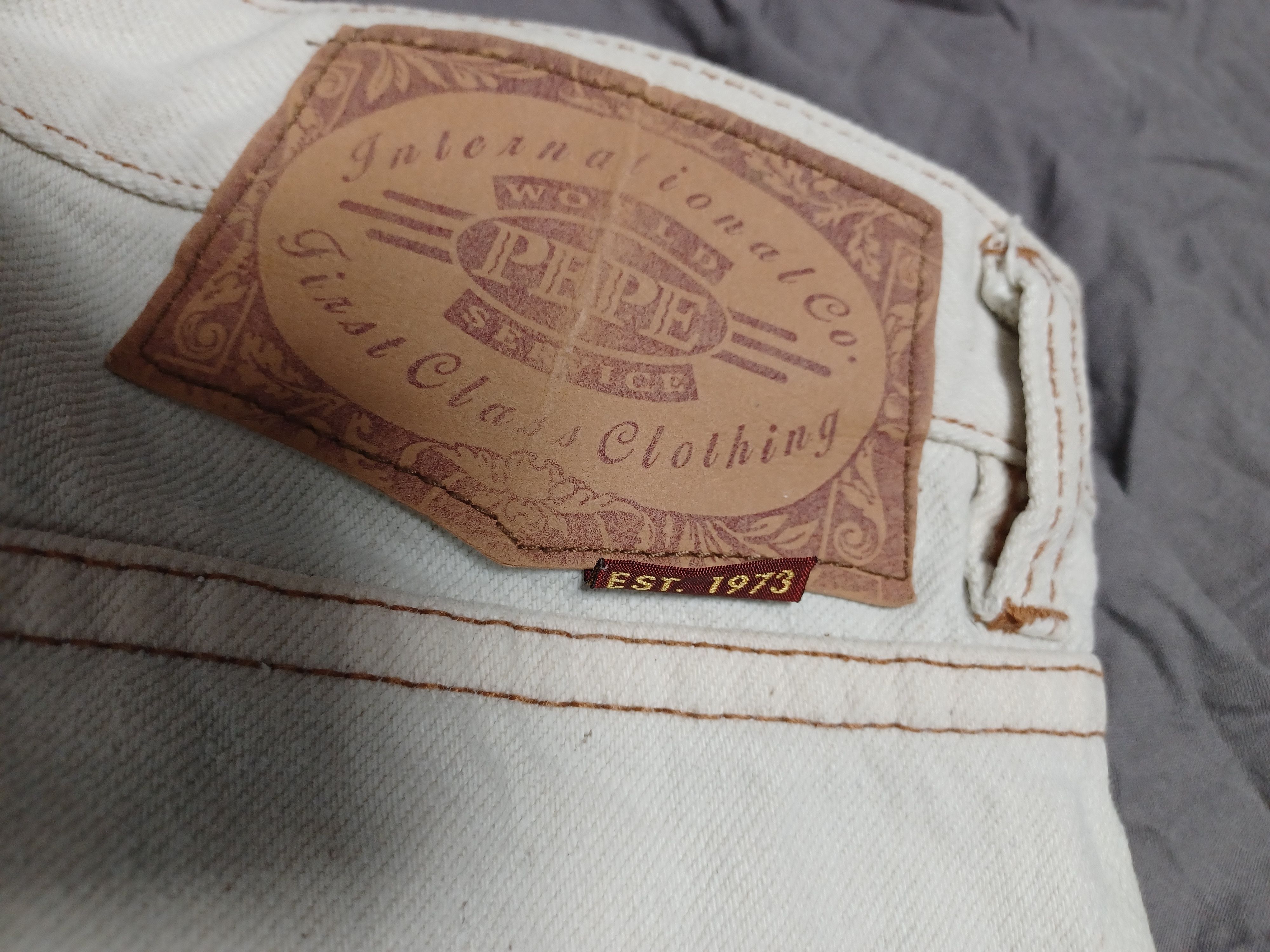 Pepe Jeans PEPE JEANS VINTAGE 90S MADE IN HONG KONG WHITE DENIM Size US 29 - 5 Thumbnail