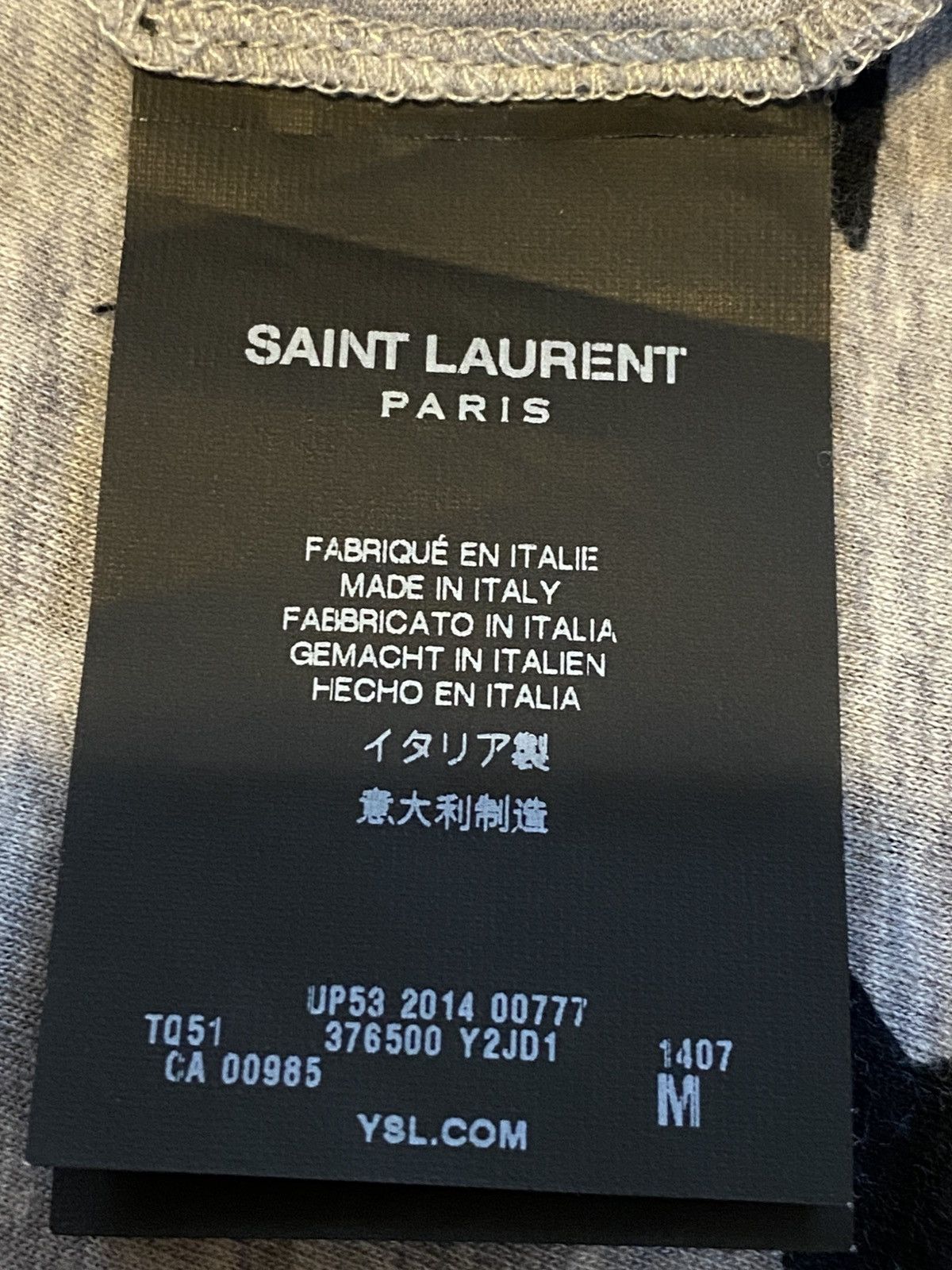 Saint Laurent Paris SS15 Saint Laurent Paris Start tee Size US M / EU 48-50 / 2 - 6 Thumbnail