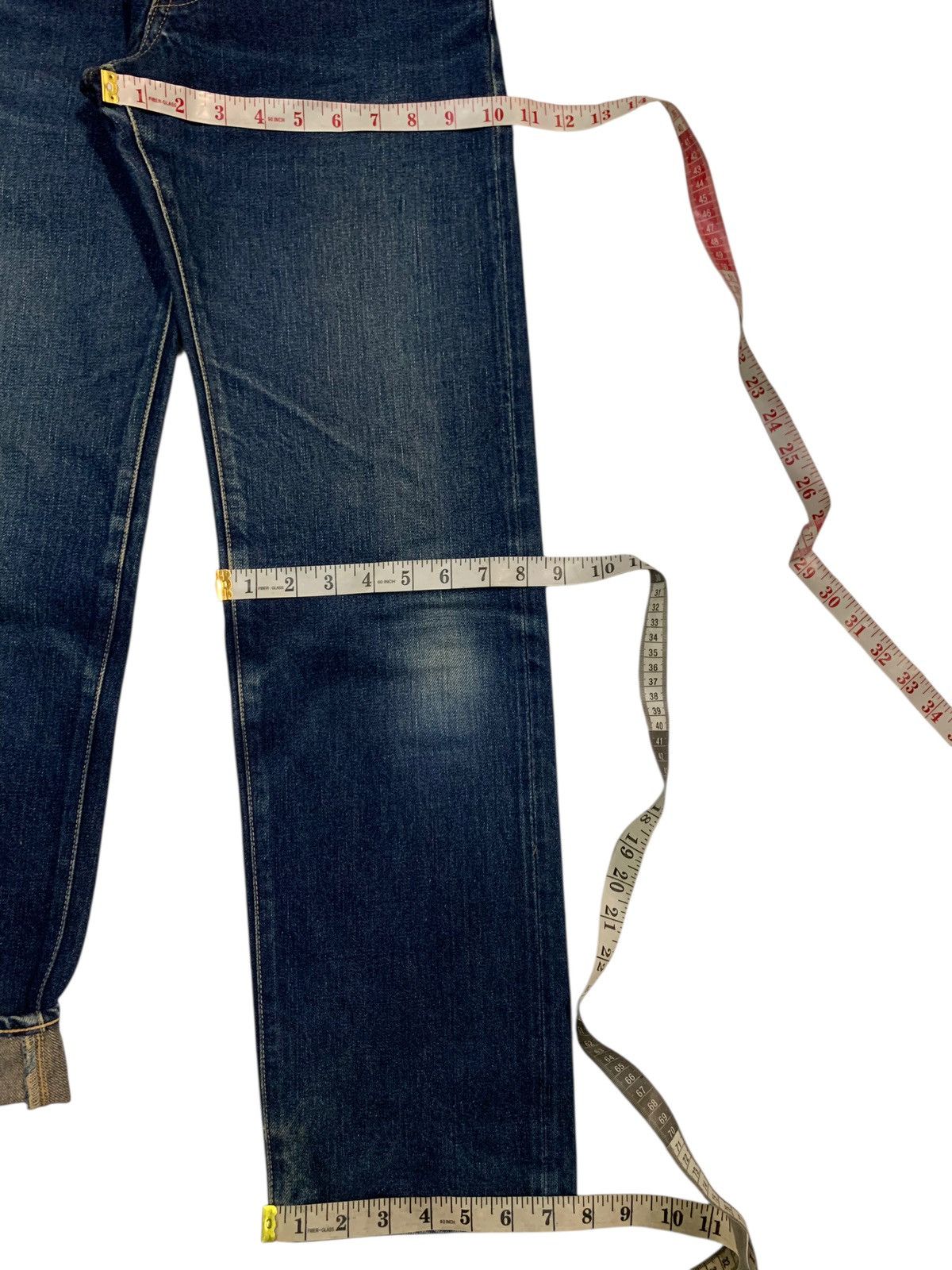 Kapital Vintage Hr Market Selvedge Button fly Faded Distressed Denim Size US 27 - 19 Thumbnail