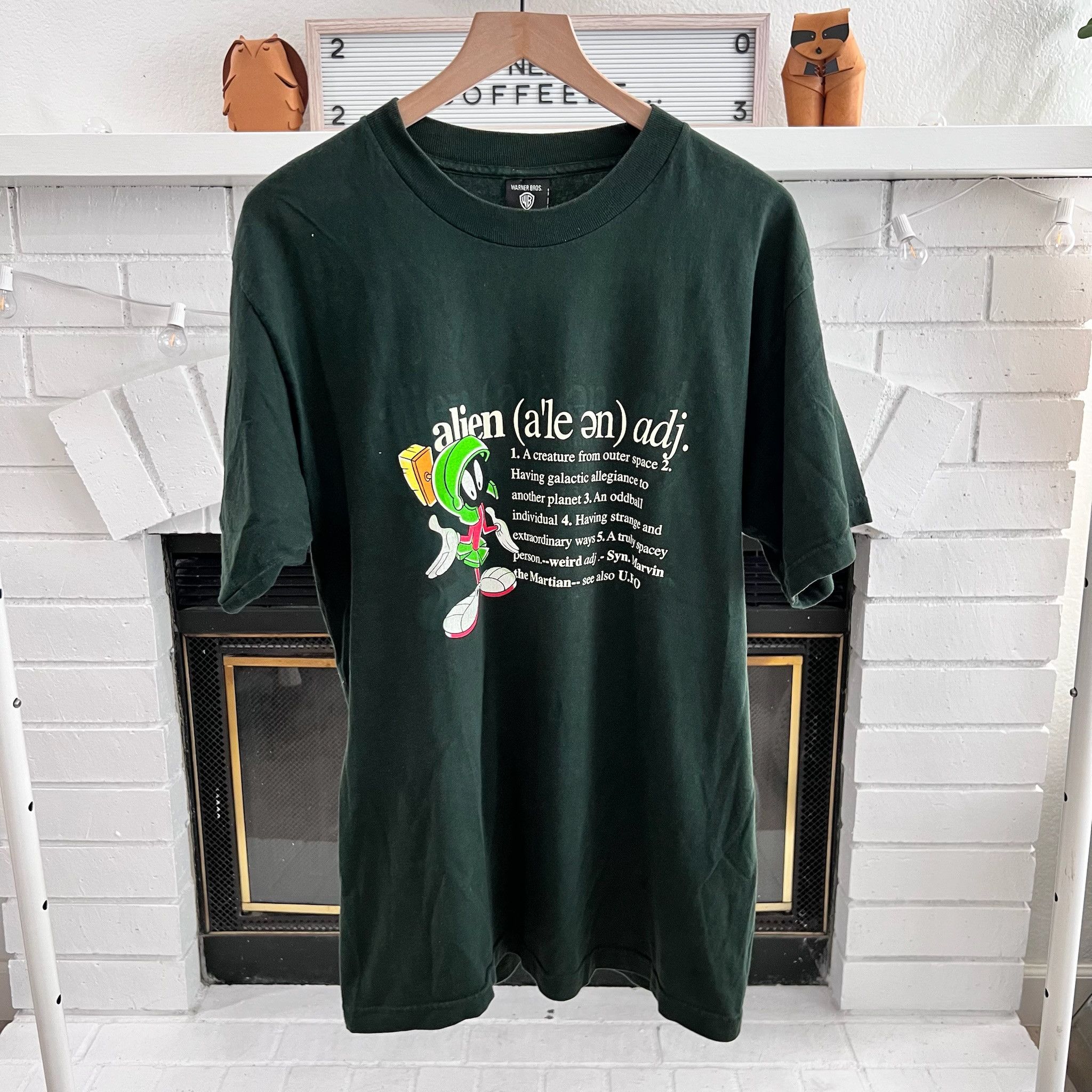 Warner Bros Vintage 1998 Marvin the Martian Looney Tunes Alien T Shirt Size US L / EU 52-54 / 3 - 1 Thumbnail