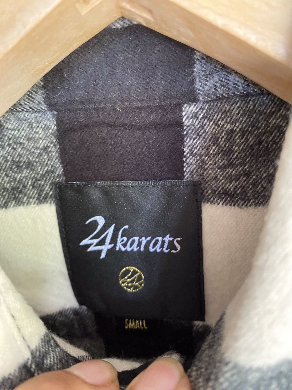 Japanese Brand 24karats Spellout Plaid Tartan Flannel Shirt Size US S / EU 44-46 / 1 - 4 Thumbnail