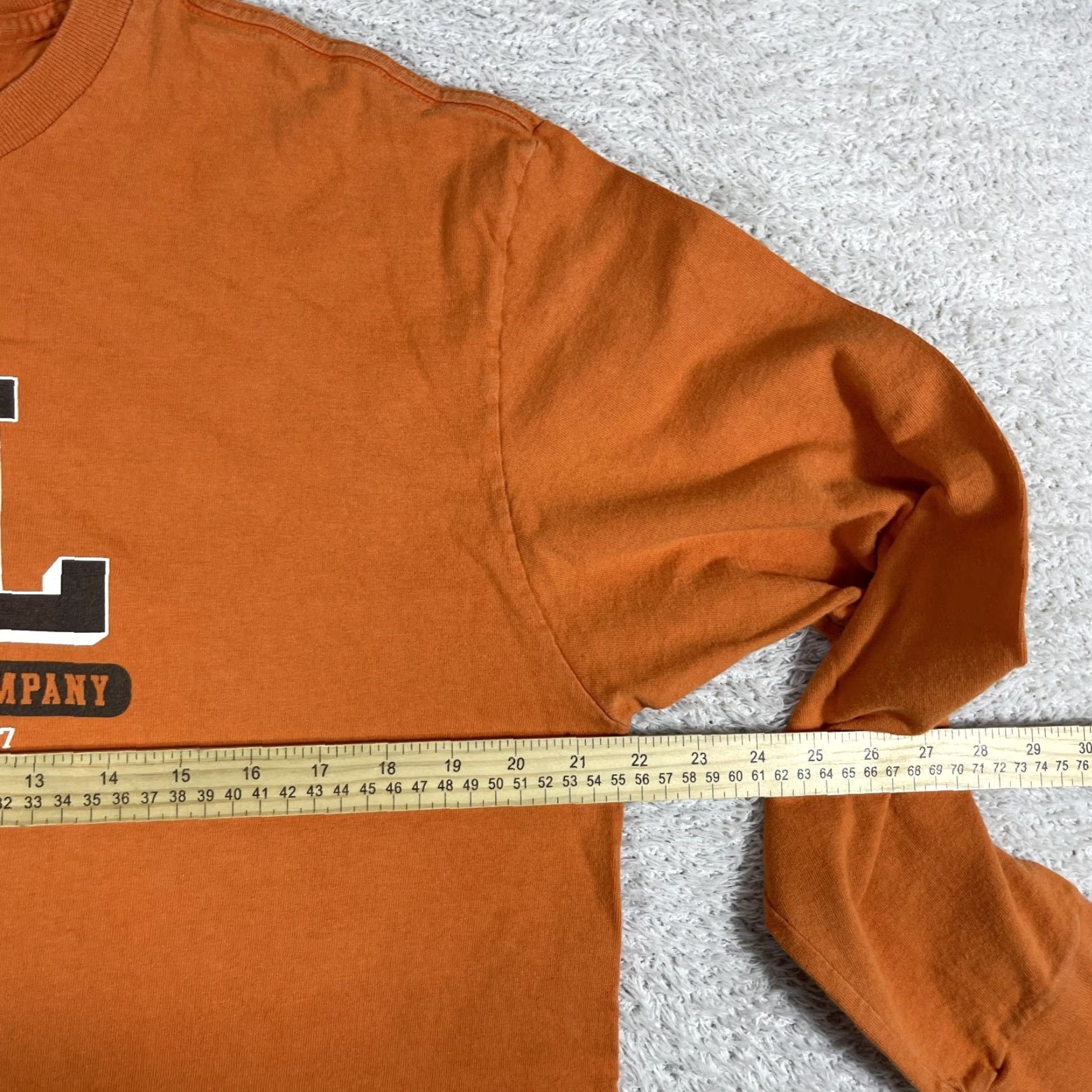 Polo Ralph Lauren VINTAGE Polo Jeans Co T-Shirt Mens L Orange Long Sleeve 90s Y2K Skate Ralph Lauren Mens Size US L / EU 52-54 / 3 - 7 Thumbnail