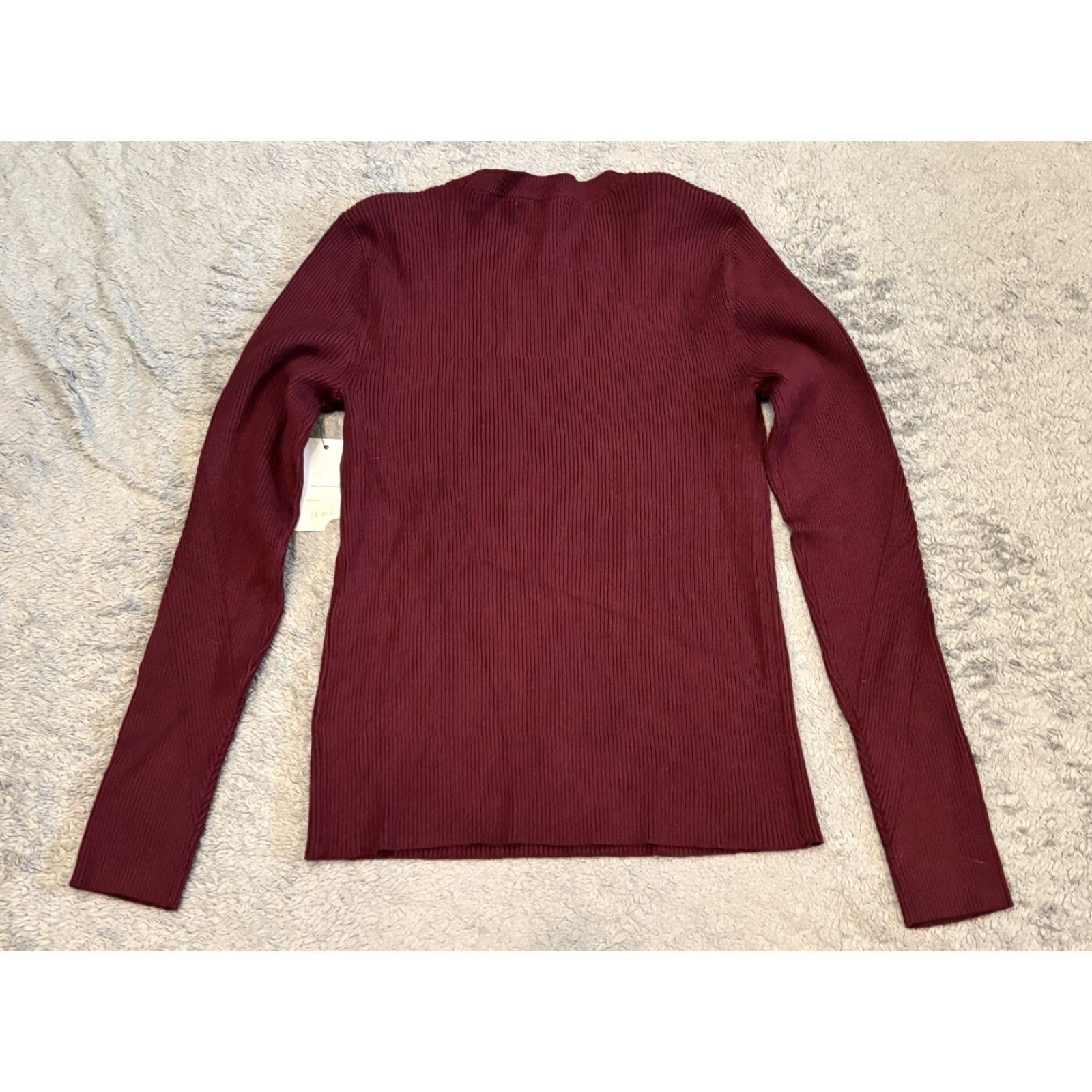 Nine West NWT Nine West Crew Neck Sweater Womens Medium Maroon Long Sleeve Pullover Size M / US 6-8 / IT 42-44 - 6 Thumbnail
