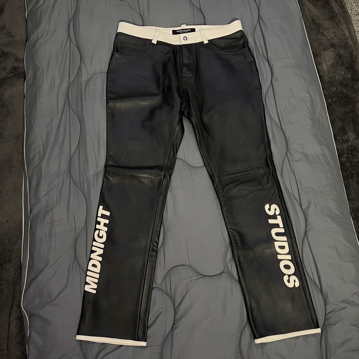 Midnight Studios Midnight Studios Leather Biker Pants Size US 29 - 1 Thumbnail
