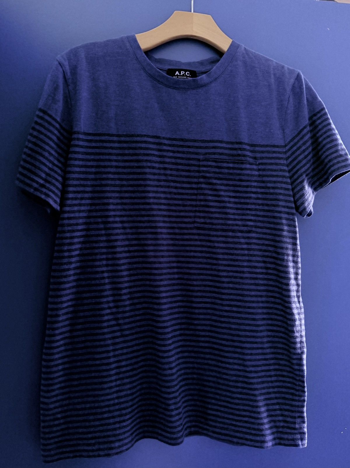 A.P.C. A.P.C. Paris Keanu Stripe Pocket Tee size Medium Size US M / EU 48-50 / 2 - 1 Thumbnail