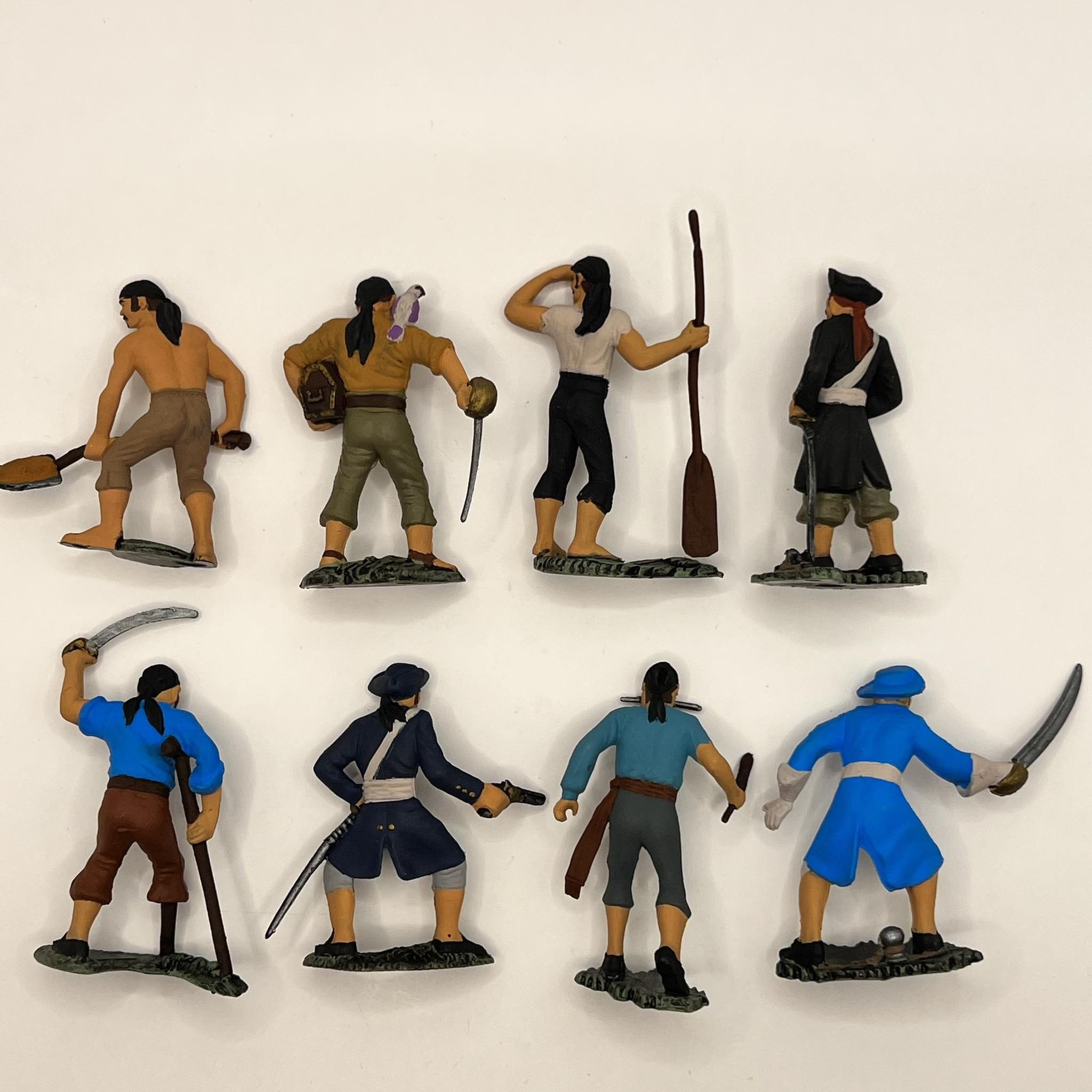 Vintage Vintage Soviet Plastic Character Toy Set 8 Soldiers Pirates Size ONE SIZE - 3 Thumbnail