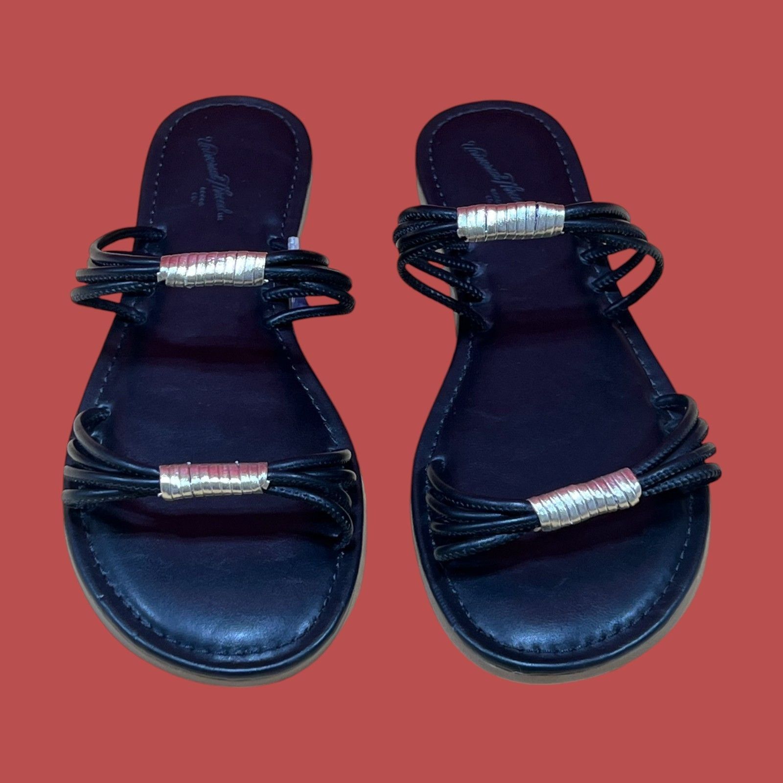 Other Universal Thread - Women's Aura Two Band Slide Sandals - Bla Size US 7 / IT 37 - 4 Thumbnail