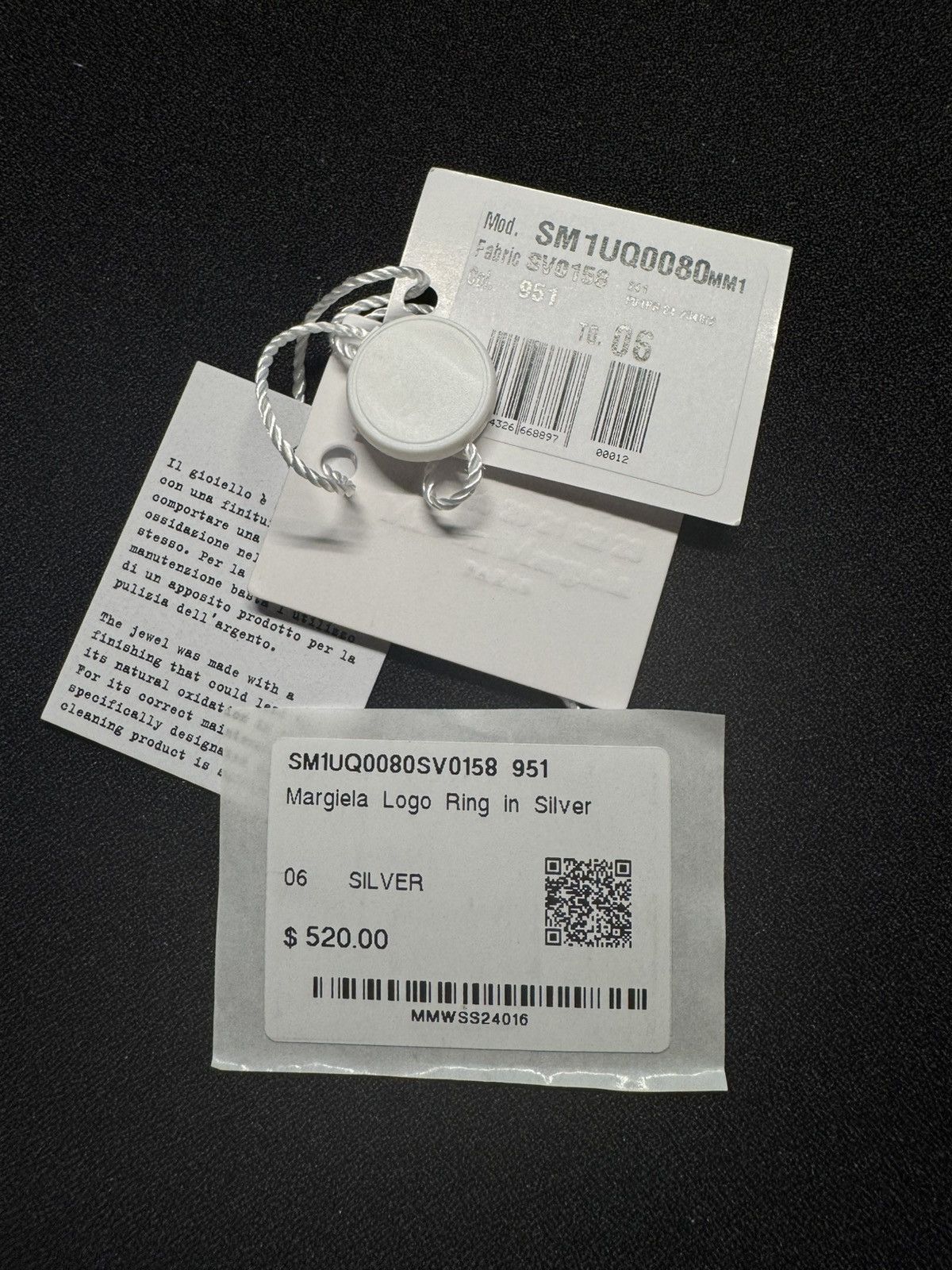 Maison Margiela Maison Margiela Logo Ring Size ONE SIZE - 5 Thumbnail