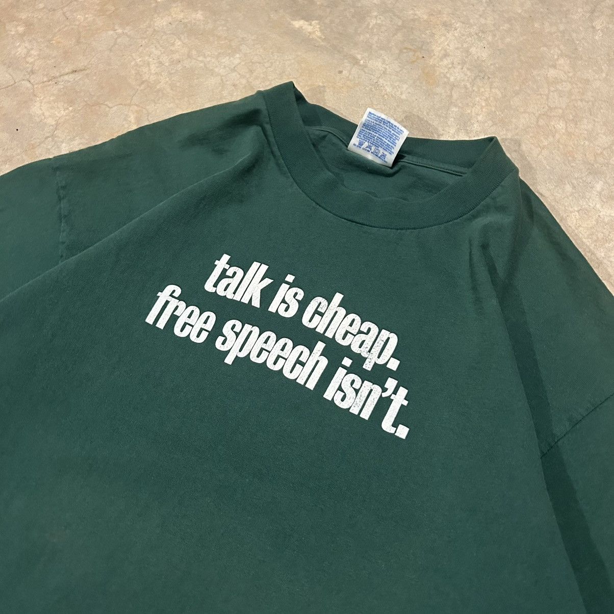 Unsound Rags × Vintage Crazy Vintage 90s Talk Is Cheap Free Speech Isn’t Quote Tee Size US XL / EU 56 / 4 - 3 Thumbnail