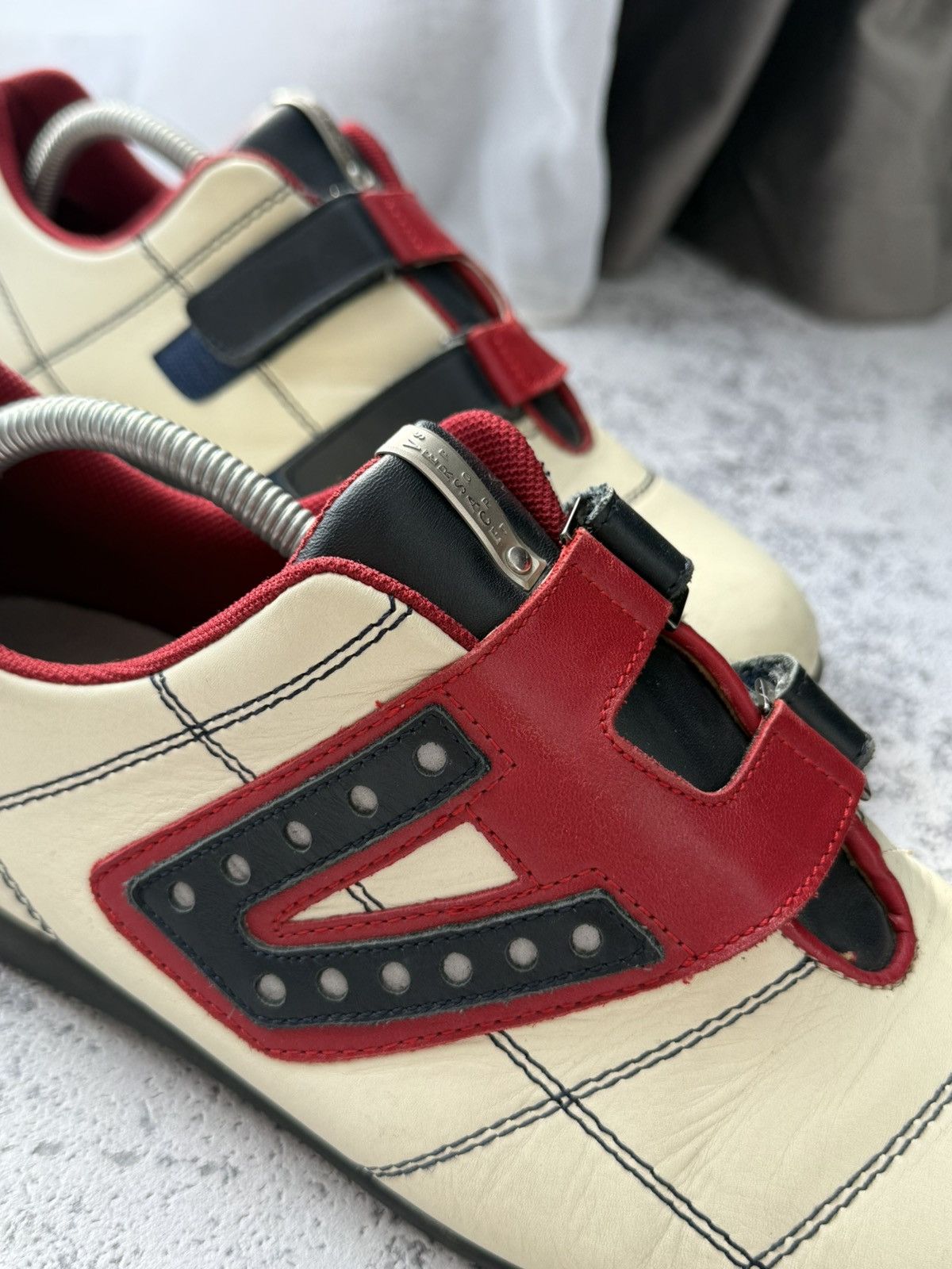 Versace Vintage 90s Versace Sport Leather Trainer Shoes Size US 10 / EU 43 - 2 Thumbnail