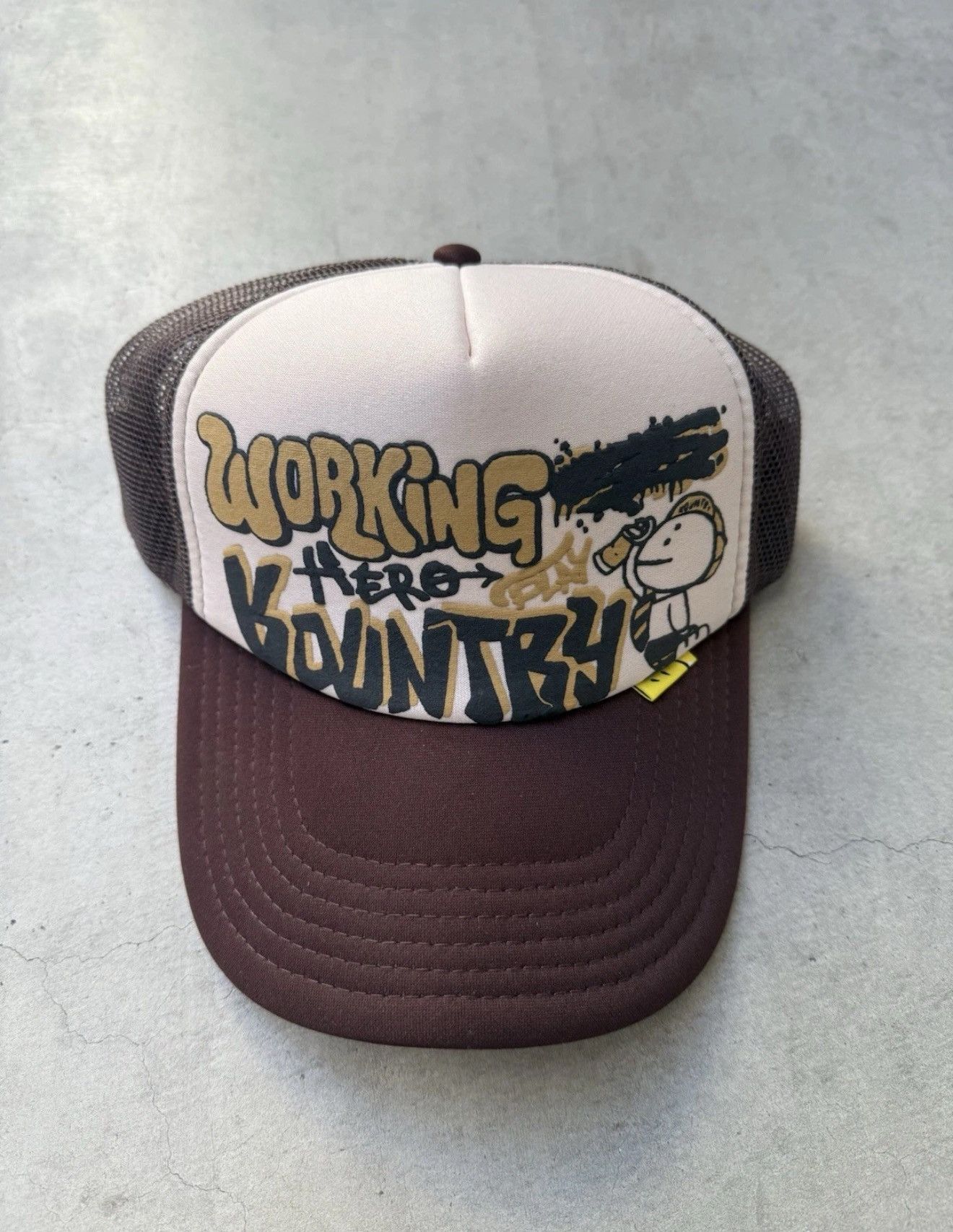 Kapital Kountry Kapital Kountry "Working Hero" Mesh Trucker Hat Brown/Cream Size ONE SIZE - 1 Thumbnail
