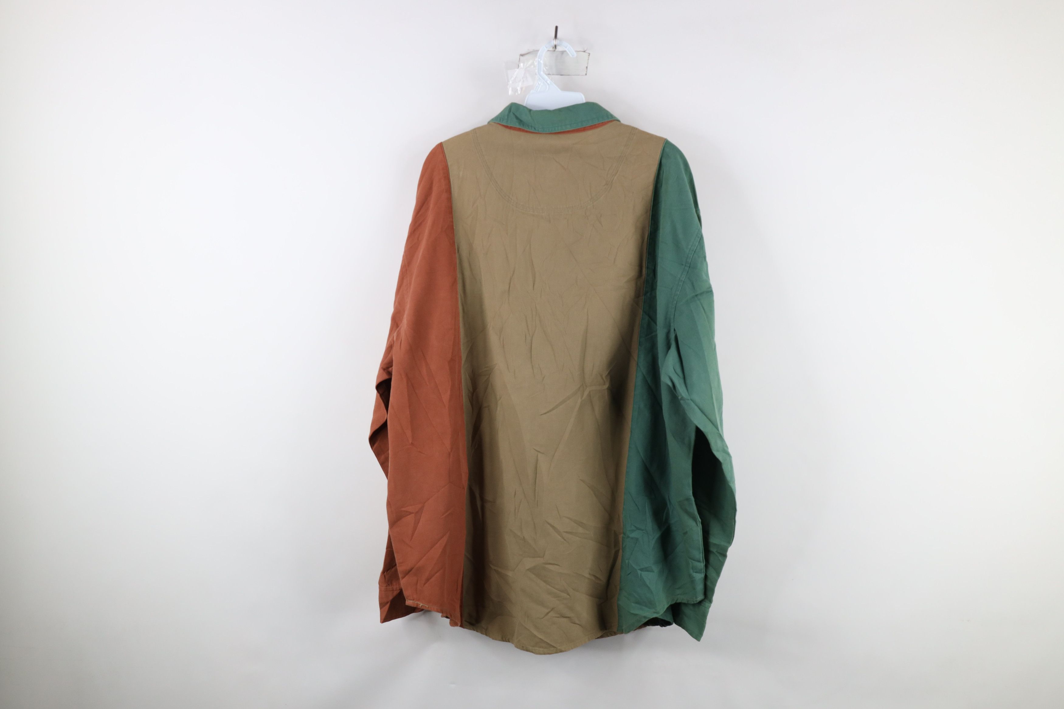 L.L. Bean × Vintage Vintage 90s LL Bean Block Collared Button Down Polo Shirt Size US L / EU 52-54 / 3 - 8 Thumbnail
