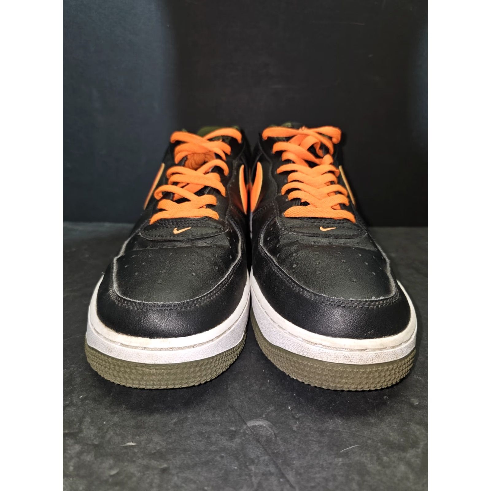 Nike NIKE Air Force 1 '07 Low LV8 DH7440-001 Black & Orange Hoops Men’s Size 12 Sneaker Size ONE SIZE - 3 Thumbnail