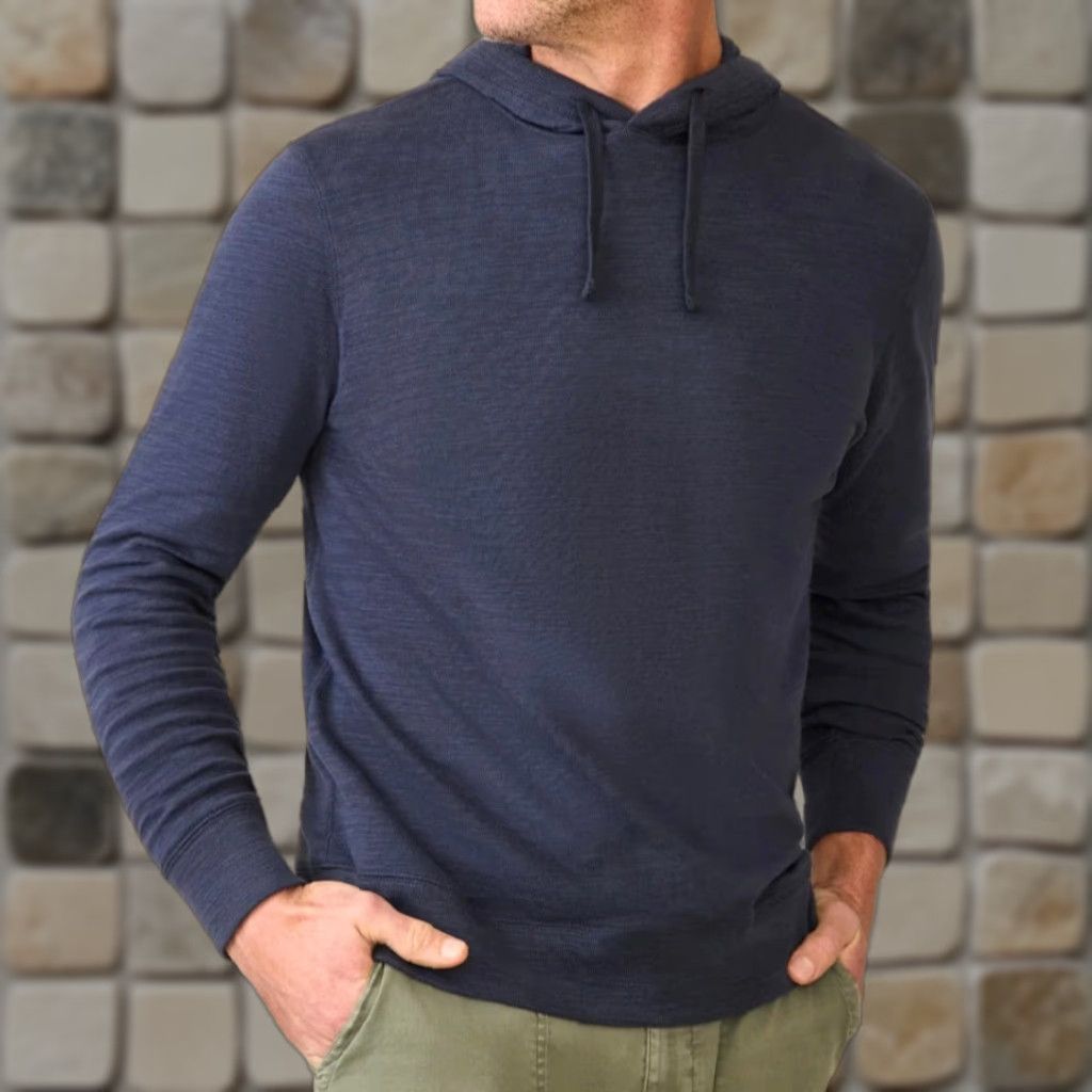 Faherty VINTAGE Faherty Men’s Sunwashed Midweight Organic Hoodie - Blue Nights 2XL Hoodie Mens City Classic 90s Size US XXL / EU 58 / 5 - 1 Thumbnail