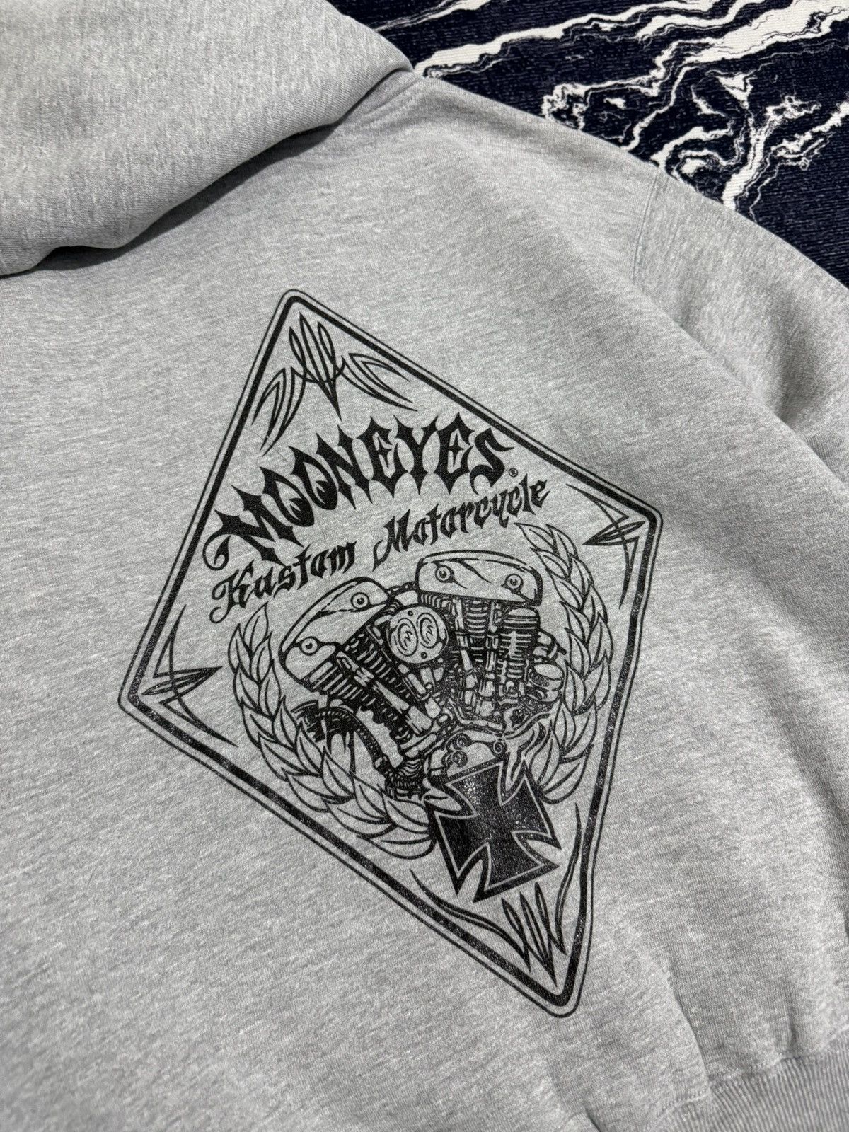Vintage Vintage mooneyes motorcycle ziphoodie Size US S / EU 44-46 / 1 - 2 Thumbnail
