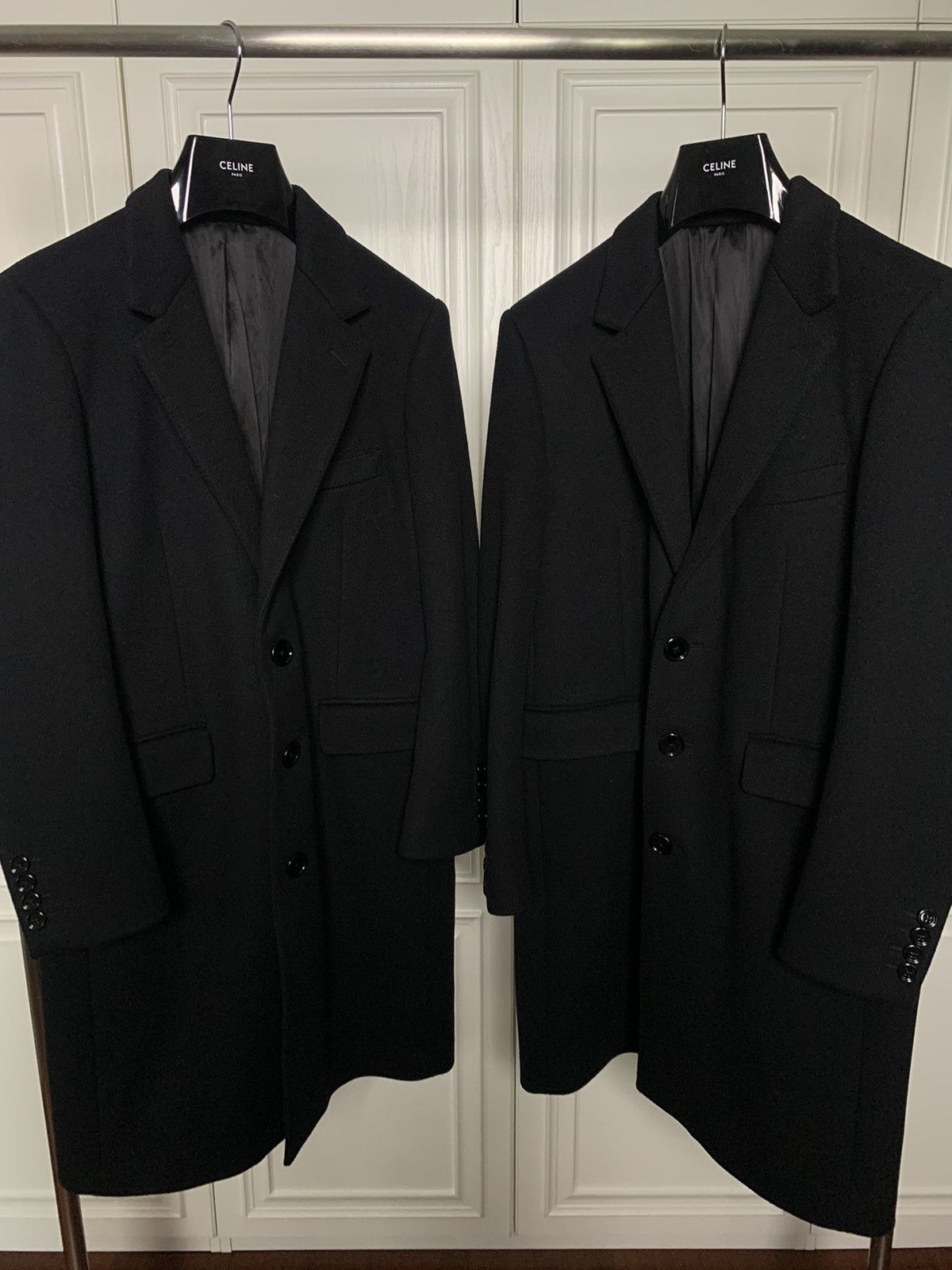 Celine Celine 2019SS Cashmere Black Chesterfield coat Size US M / EU 48-50 / 2 - 1 Thumbnail