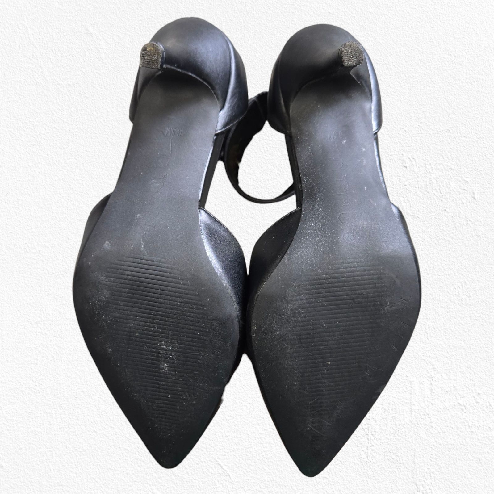 Nicole Miller Nicole Miller Black Pointed Toe Ankle Strap Heels Size 6.5 Size US 6.5 / IT 36.5 - 10 Thumbnail