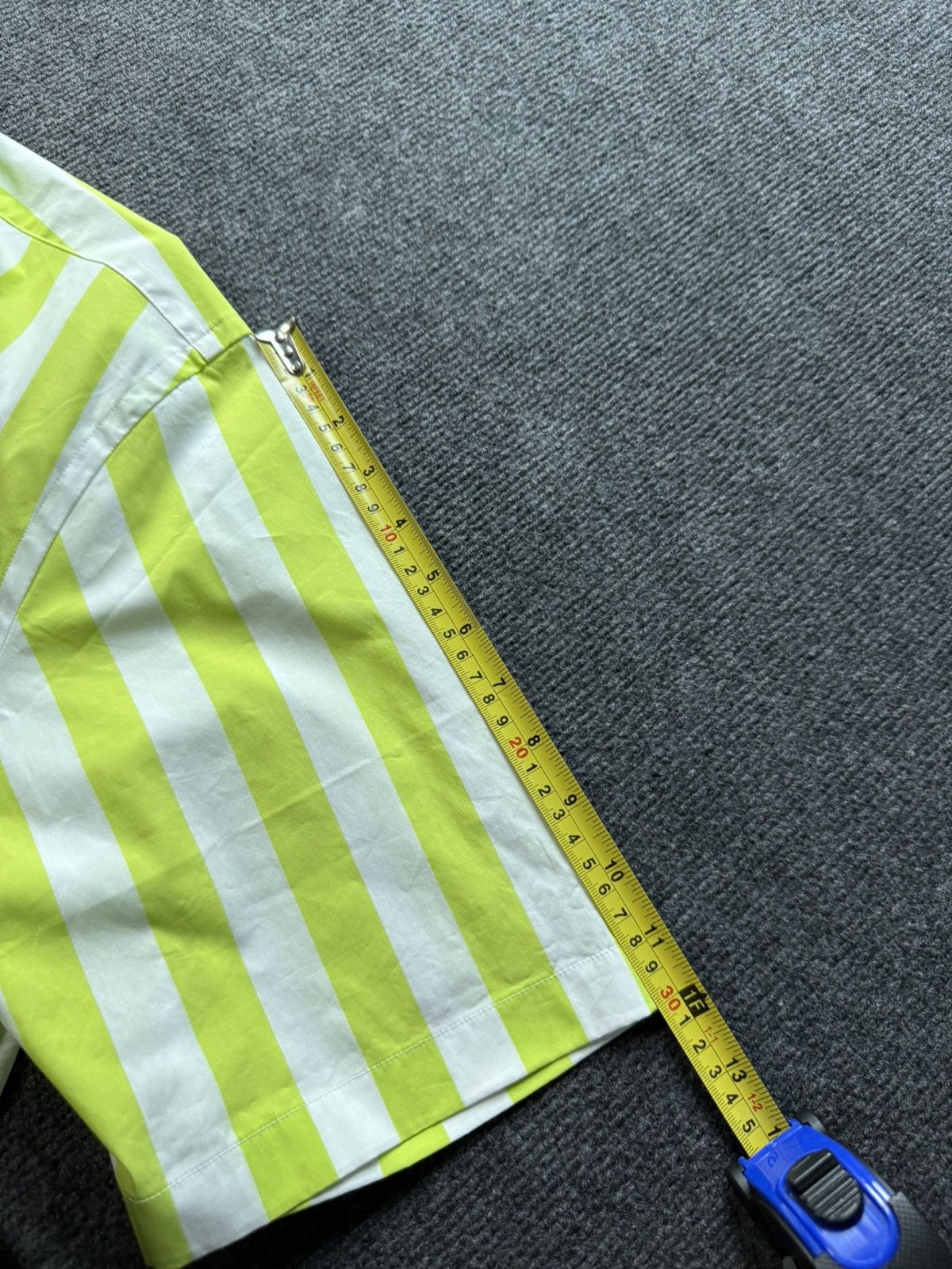 Hugo Boss Luxury 00s BOSS Hugo Boss Lollo Stripe Shirt XL Neon Size US XL / EU 56 / 4 - 16 Thumbnail