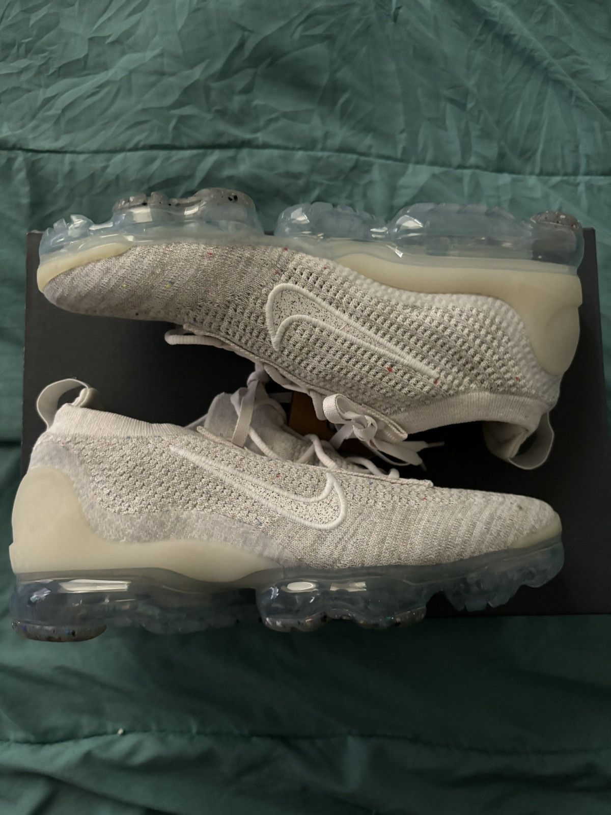 image of Nike Vapor Max Phantom Metallic Silver Shoes in White, Men's (Size 8)