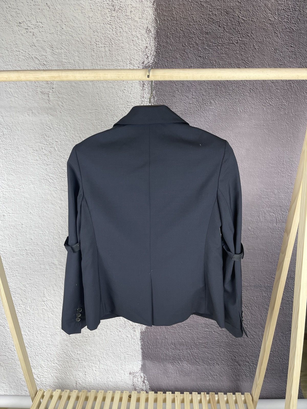 Prada Prada sleeve bondage navy women’s wool blazer 2 buttons Size M / US 6-8 / IT 42-44 - 11 Thumbnail