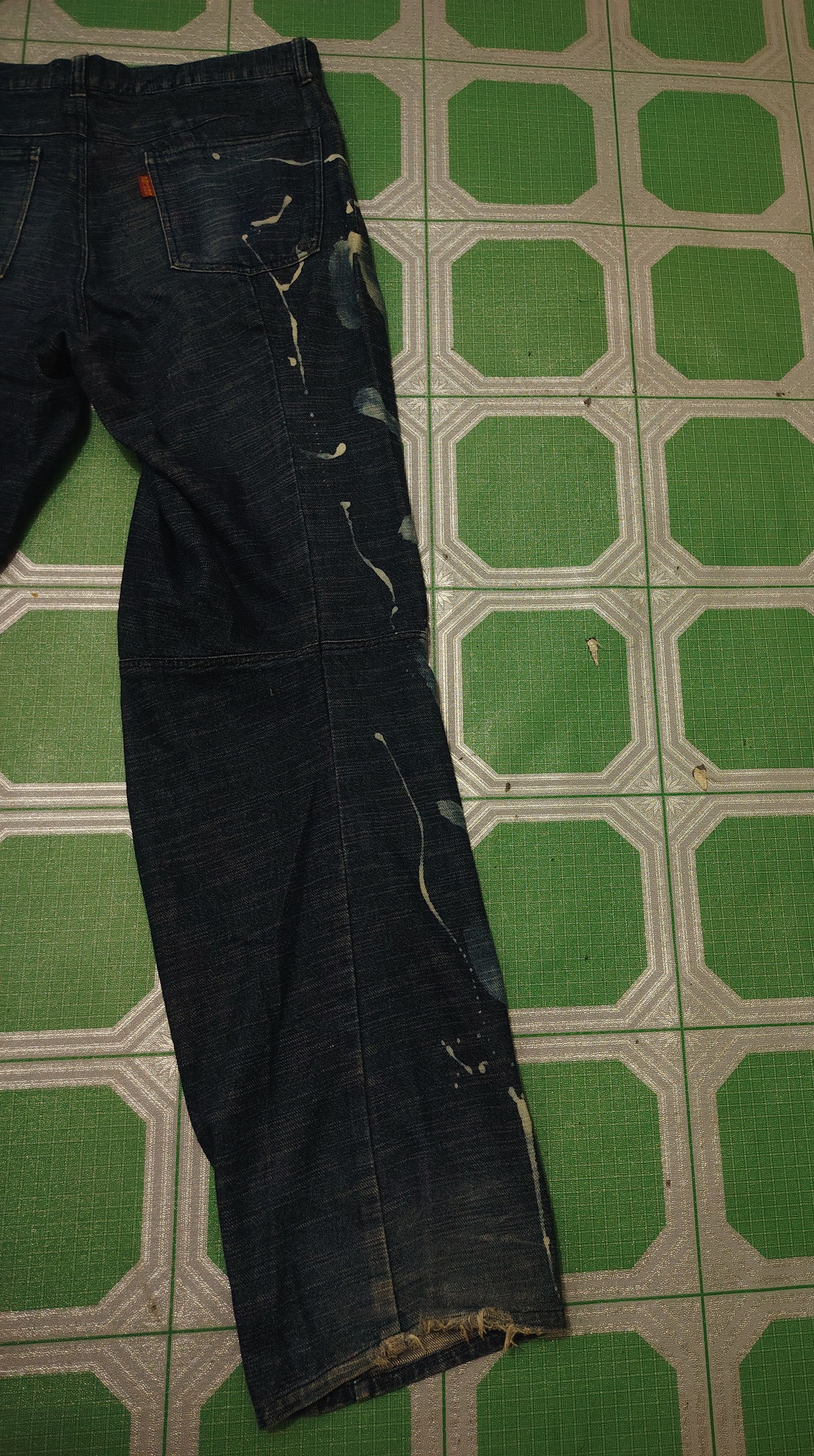 291295=Homme Rare!! 291295=Homme Baggy Pants paint splatter Twisted style Size US 33 - 10 Thumbnail