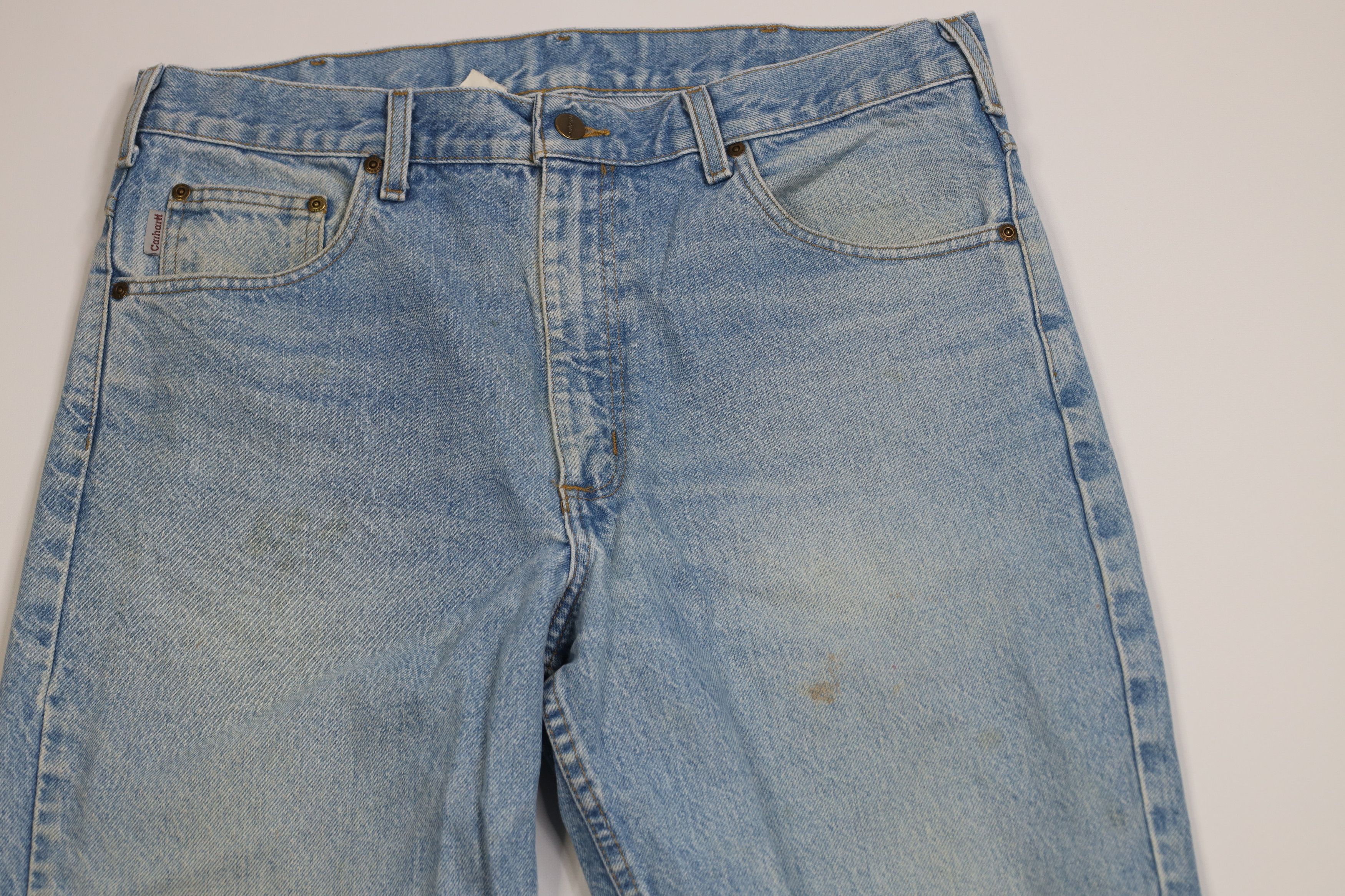 Carhartt Vintage 90s Carhartt Straight Leg Denim Jeans Blue Cotton Size US 36 / EU 52 - 2 Thumbnail