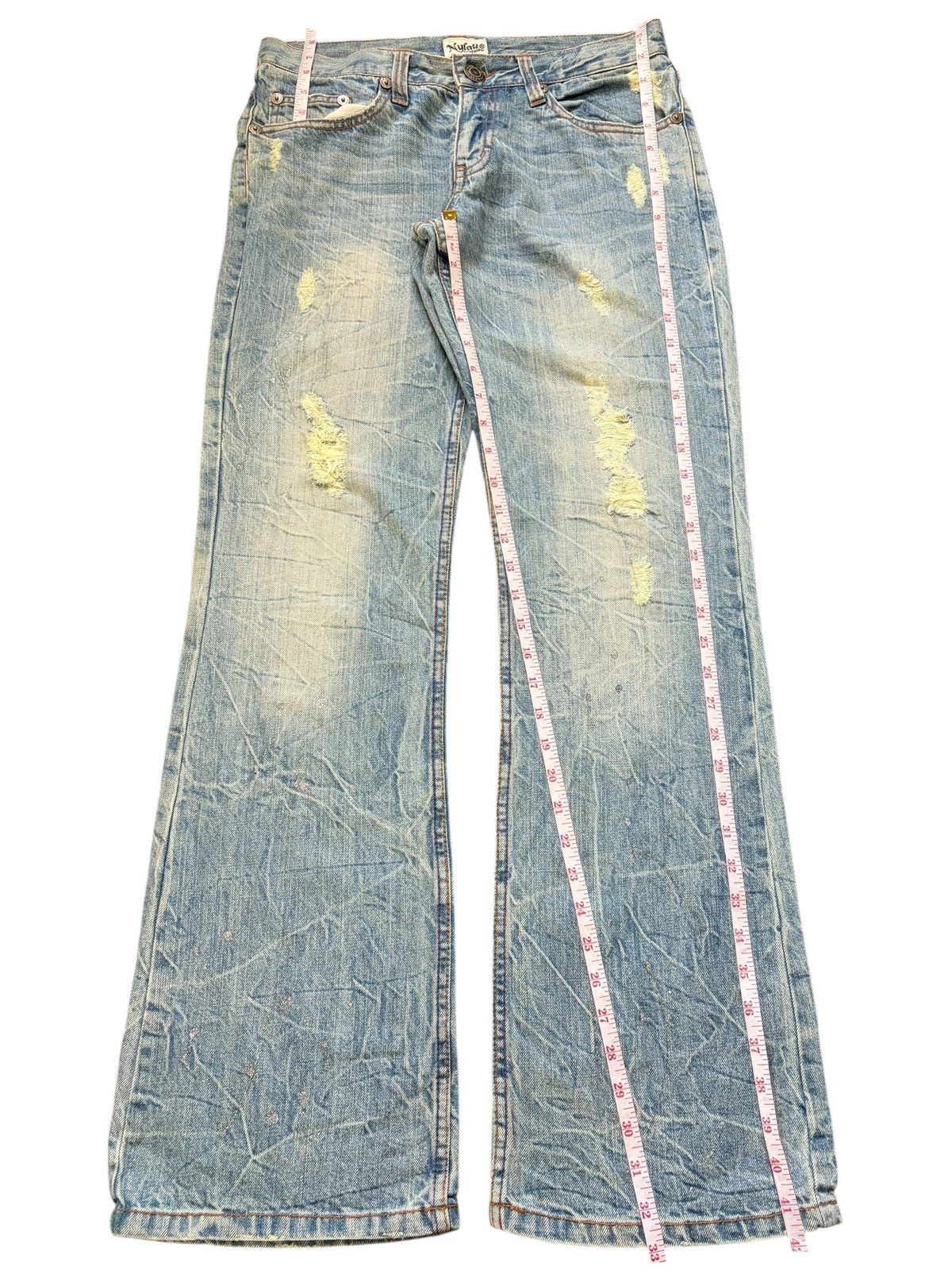 If Six Was Nine Vintage Nylaus Painted Splattered Distress Flare Jeans Size US 31 - 7 Thumbnail