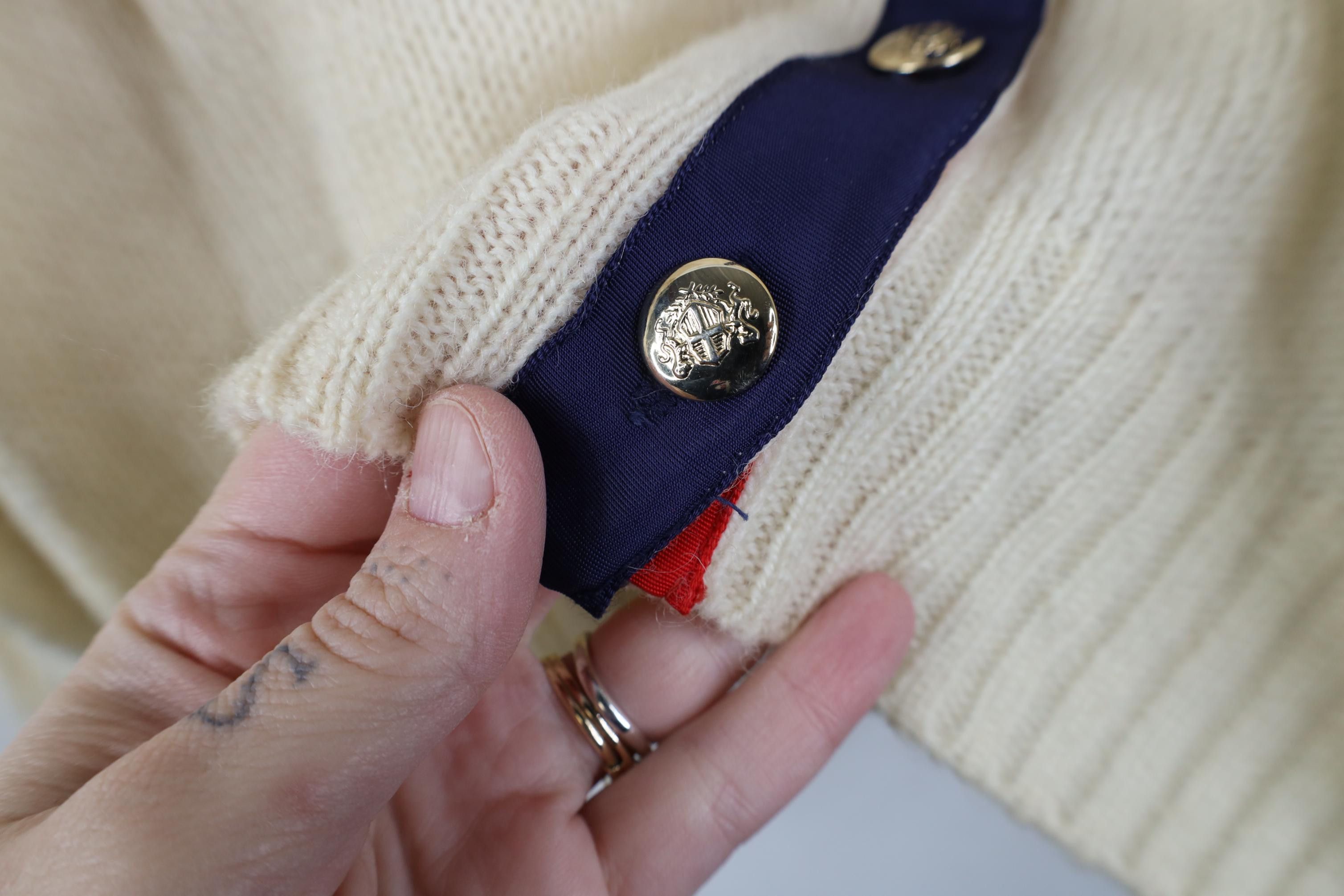 Vintage Vintage 50s 60s Rockabilly Wool Knit Cardigan Sweater USA Size M / US 6-8 / IT 42-44 - 4 Thumbnail